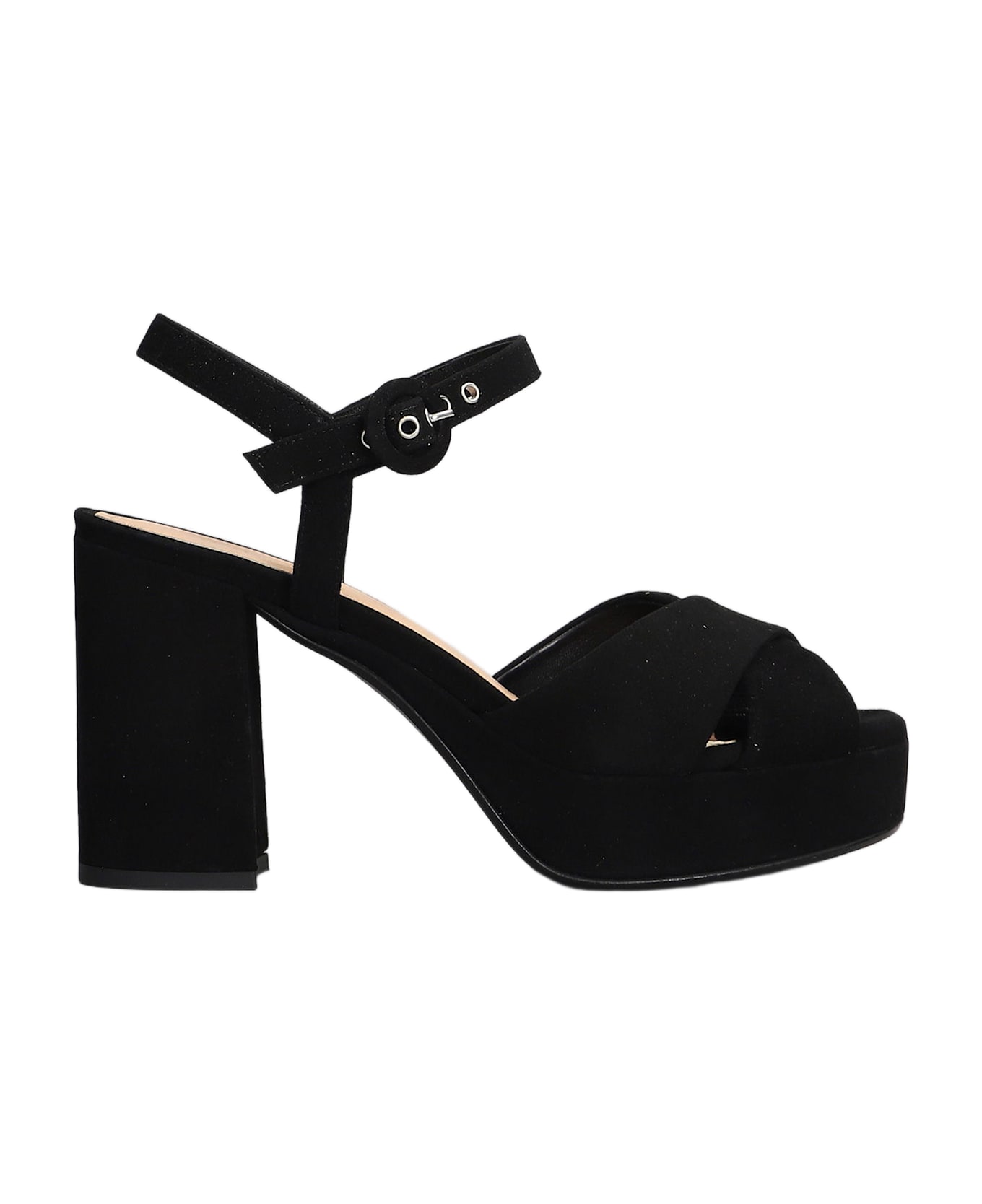 Julie Dee Sandals In Black Suede - black