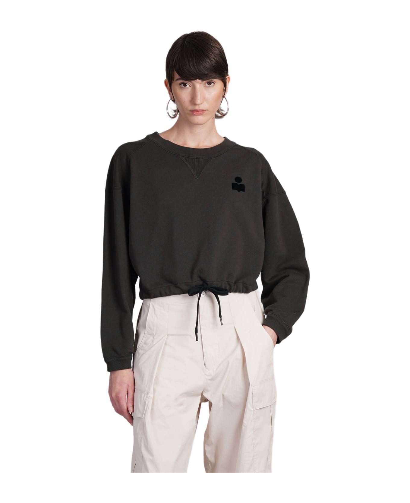 Marant Étoile Margo Sweatshirt In Grey Cotton - FADED BLACK