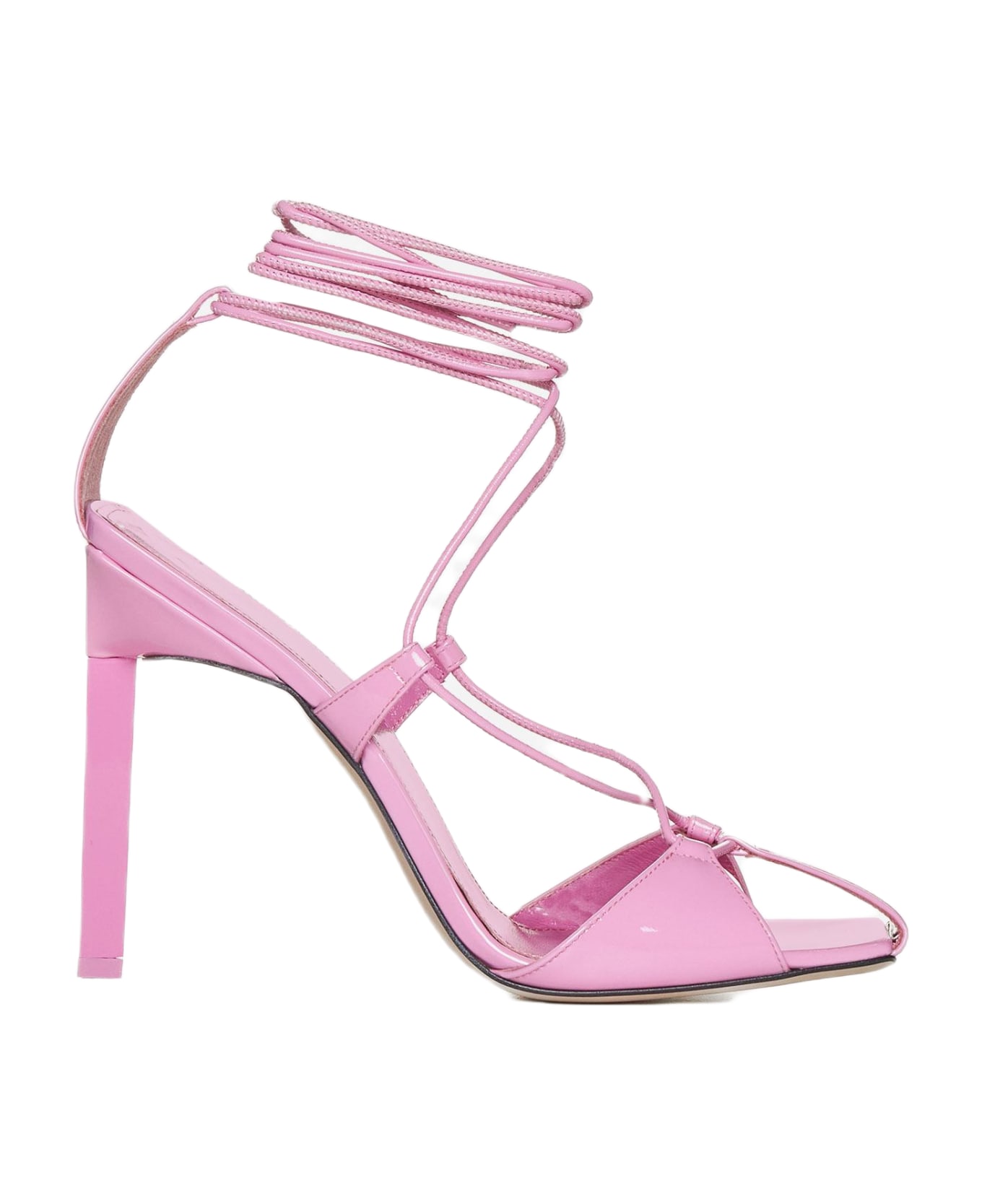 The Attico Adele Patent Leather Sandals - PINK