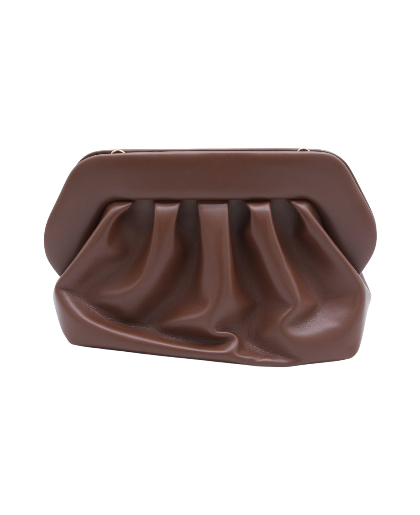 THEMOIRè Brown Vegan Leather Bios Clutch - FRIAR BROWN