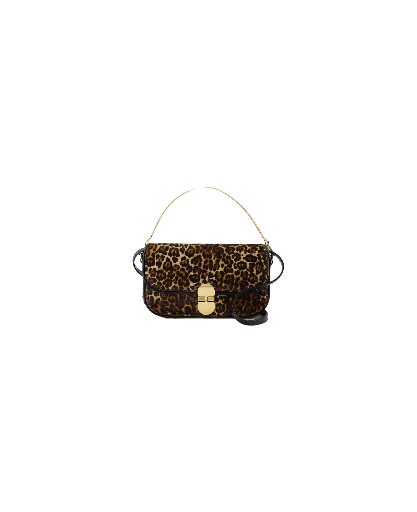 A.P.C. Grace Leopard Printed Clutch Bag - Nero