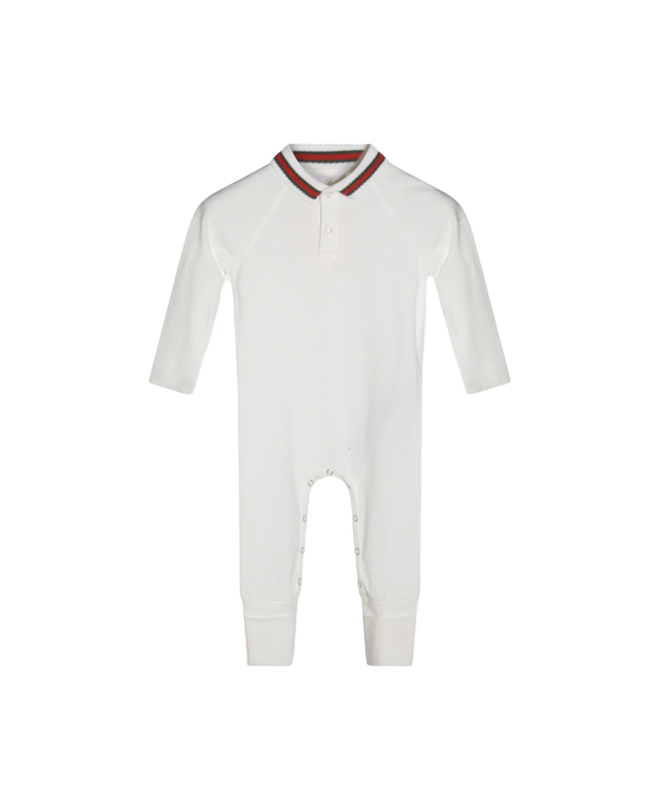 Gucci White Cotton Jumpsuit - NEW WHITE/MIX