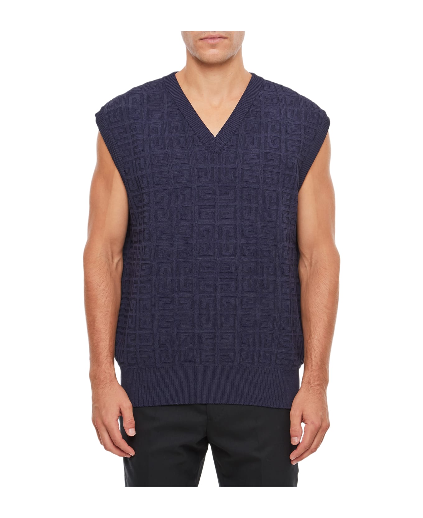 Givenchy Textured All Over 4g Vest - Blue ベスト