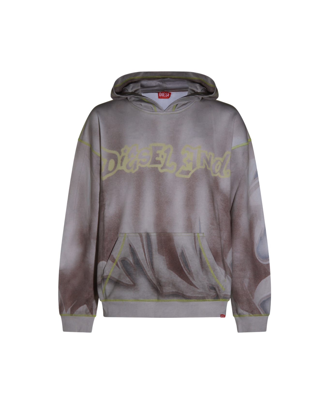 Diesel Light Grey Cotton Sweatshirt - Grey