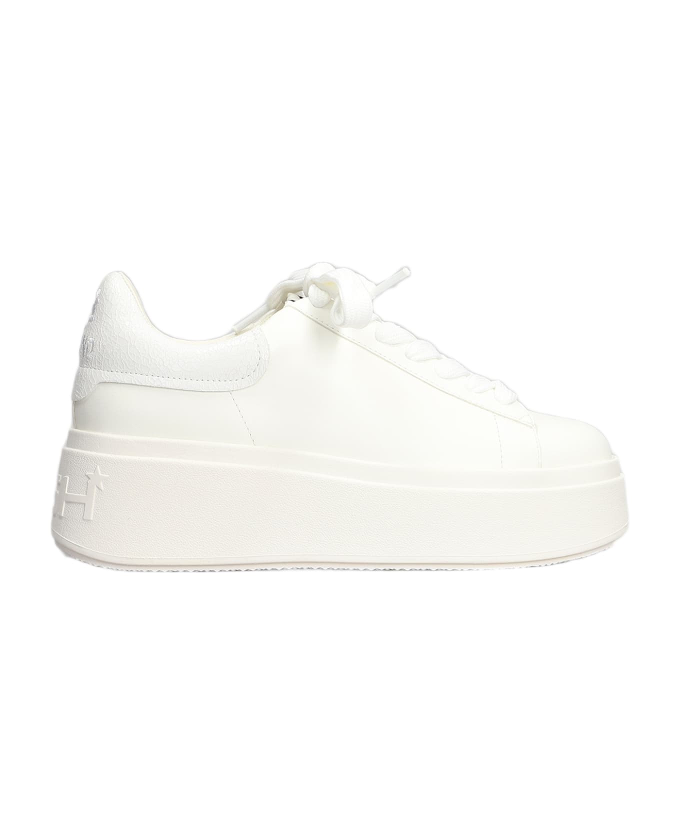 Ash Moby Bekind Sneakers In White Leather - white