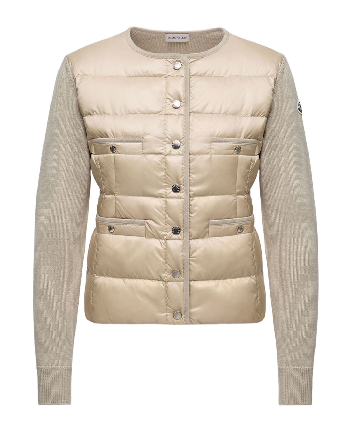 Moncler Padded Cardigan - Beige
