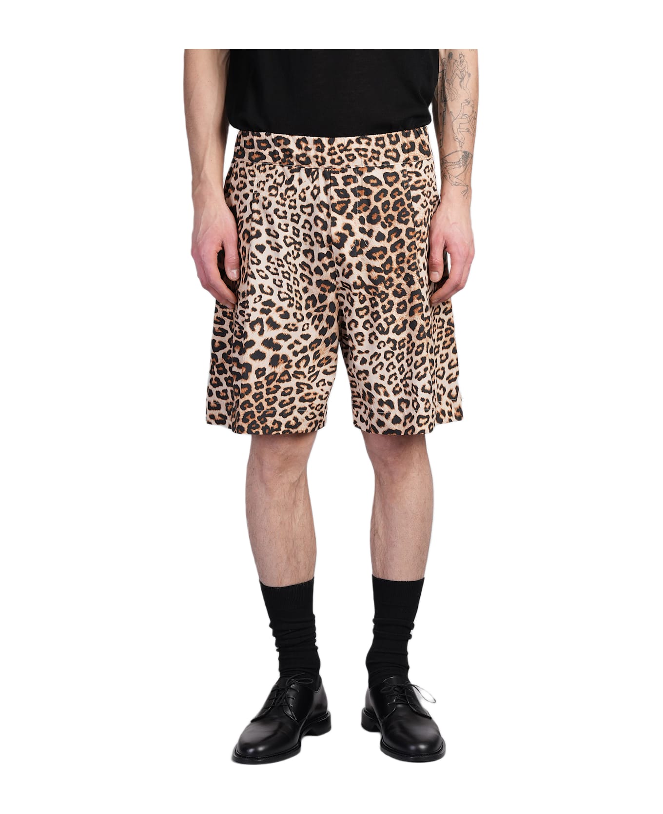 A Paper Kid Shorts In Animalier Cotton - Animalier