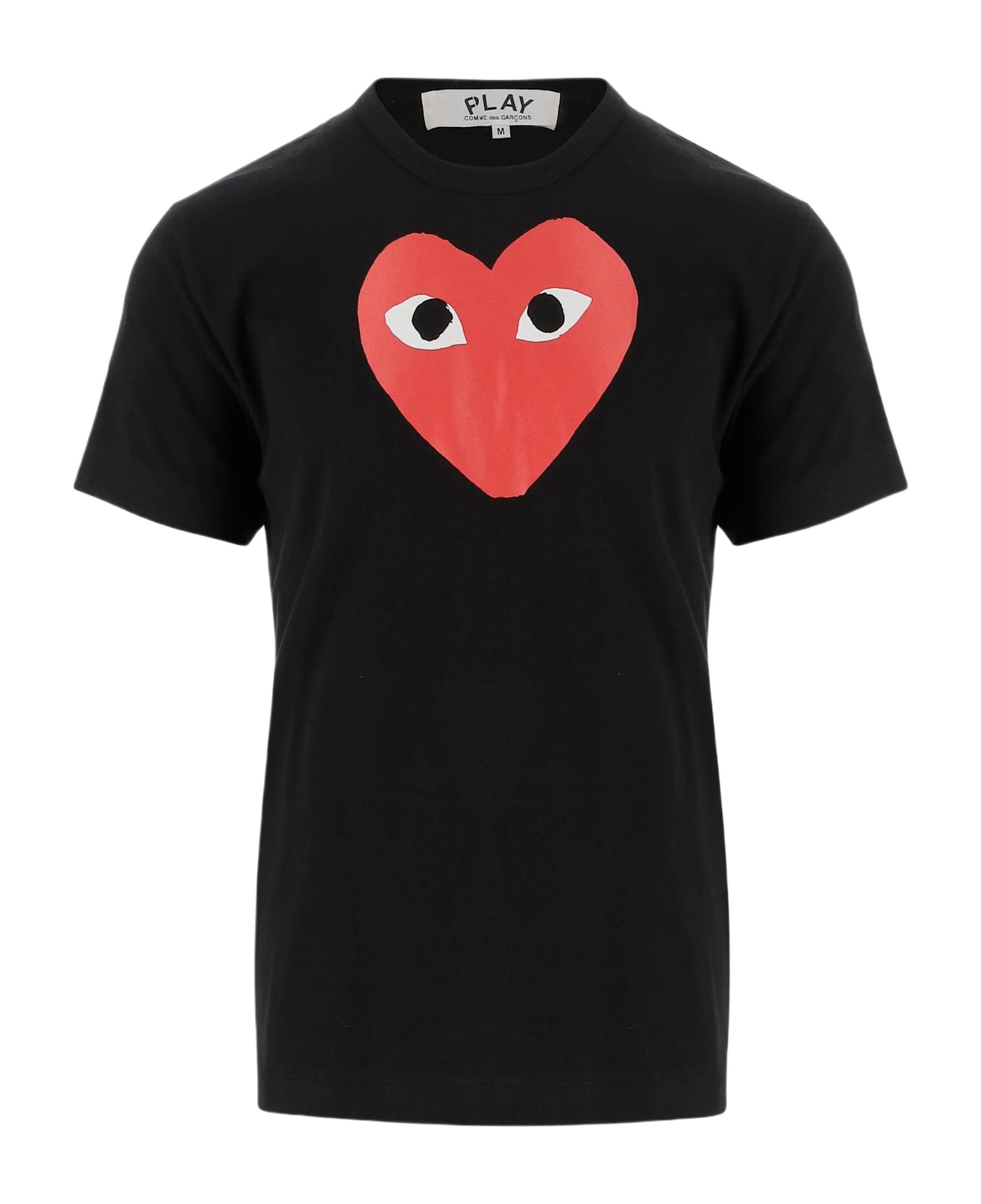 Comme des Garçons Play Cotton T-shirt With Logo - Black