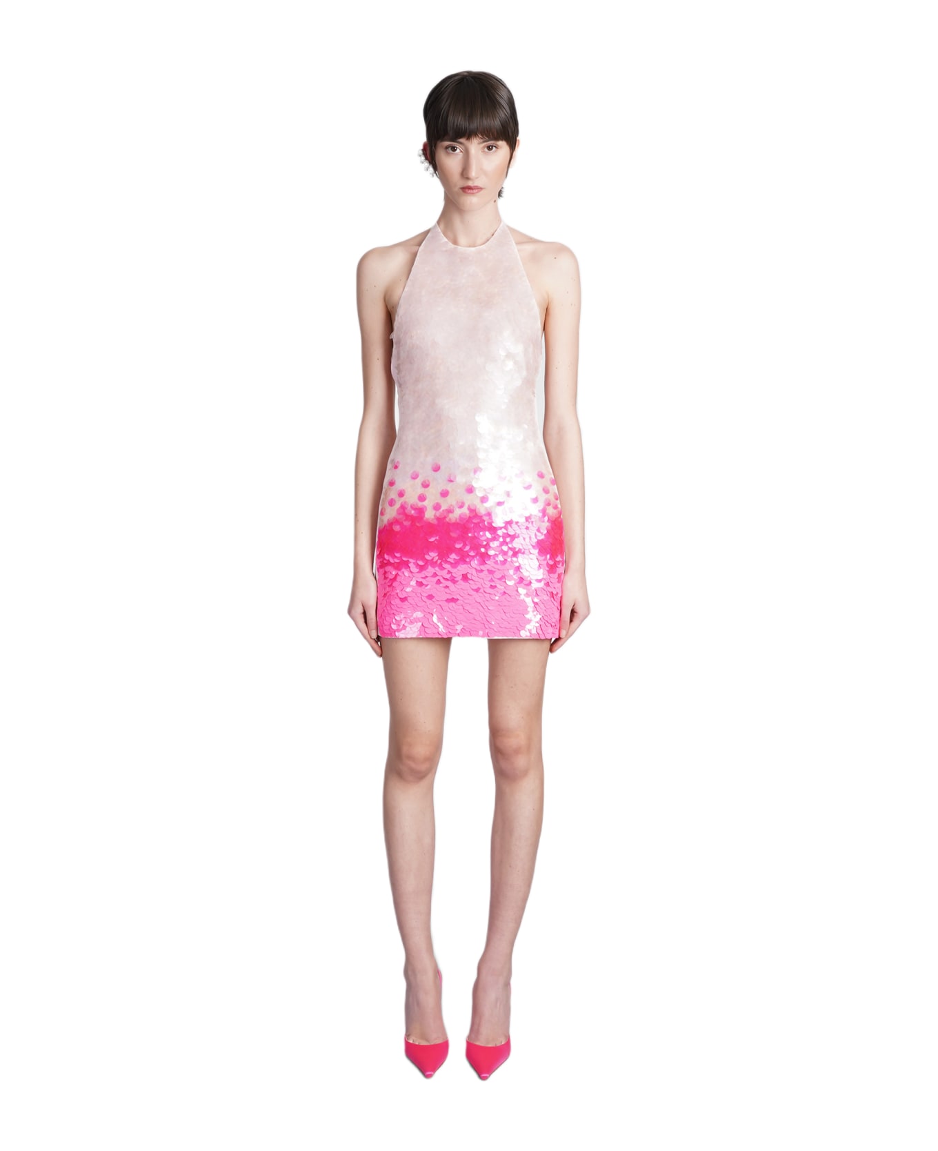 David Koma Dress In Rose-pink Polyester - rose-pink