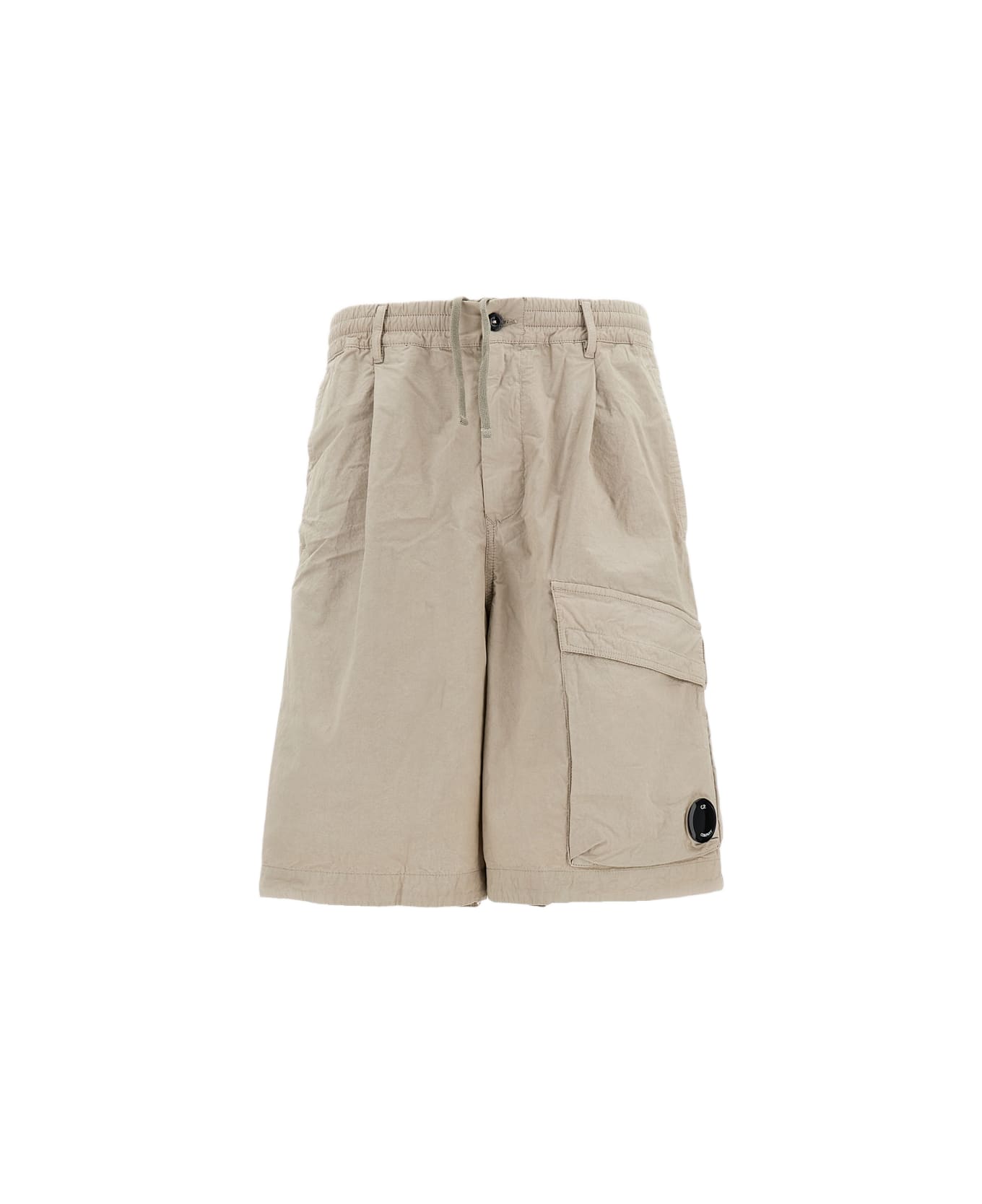 C.P. Company Micro-reps Boxy Lens Shorts - Beige