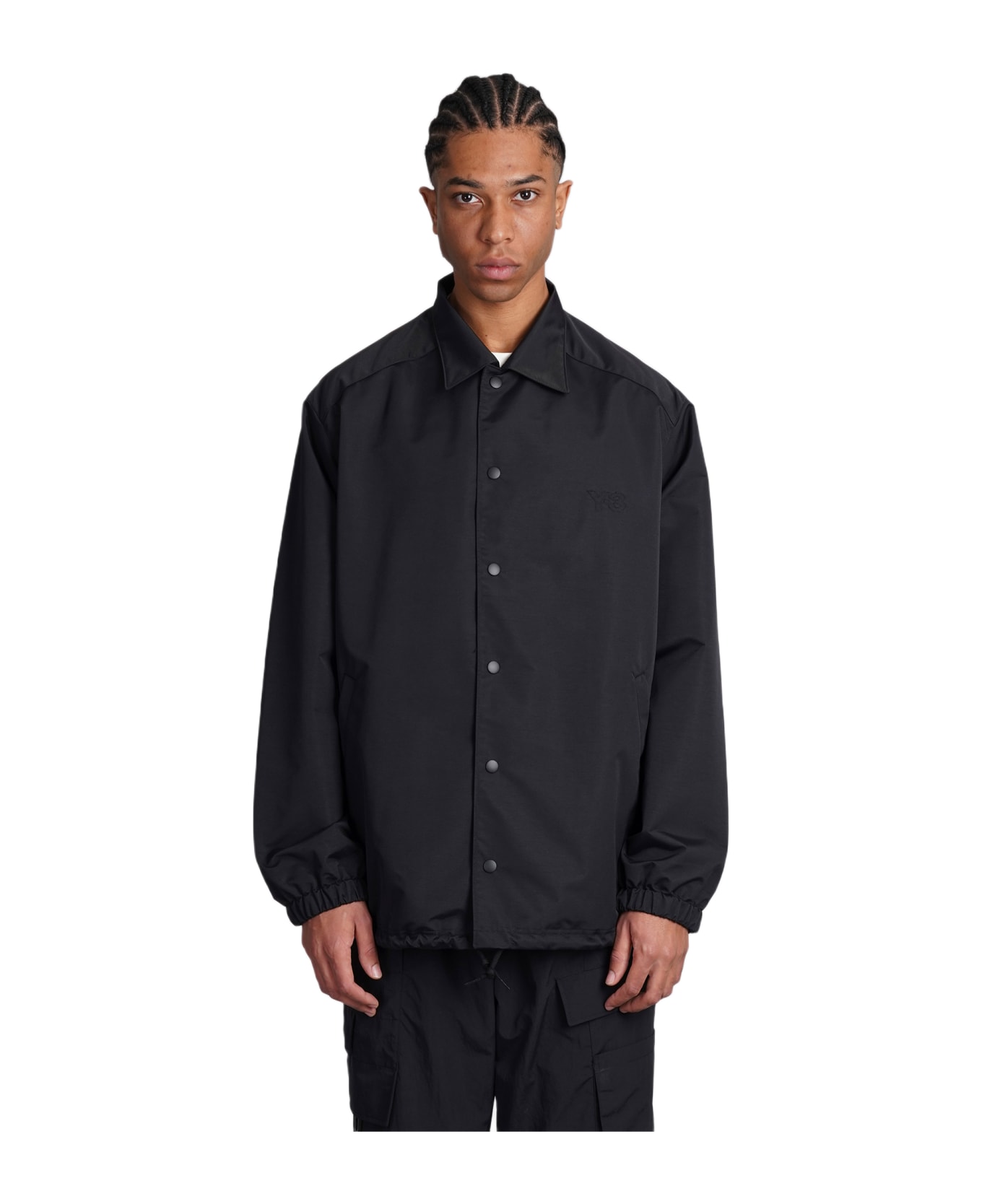 Y-3 Casual Jacket In Black Cotton - black