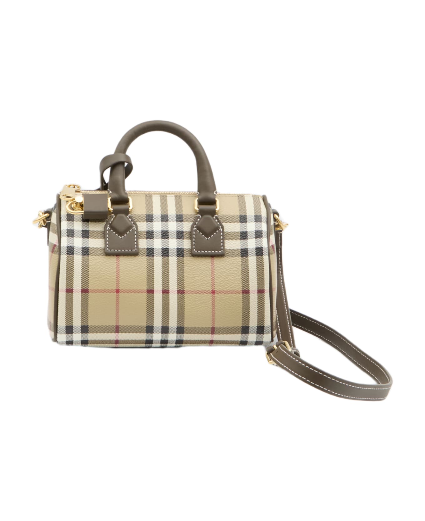 ハンドバッグ BURBERRY CHECK BOWLING BAG Medium Check Bowling Bag in Dark birch brown - Women