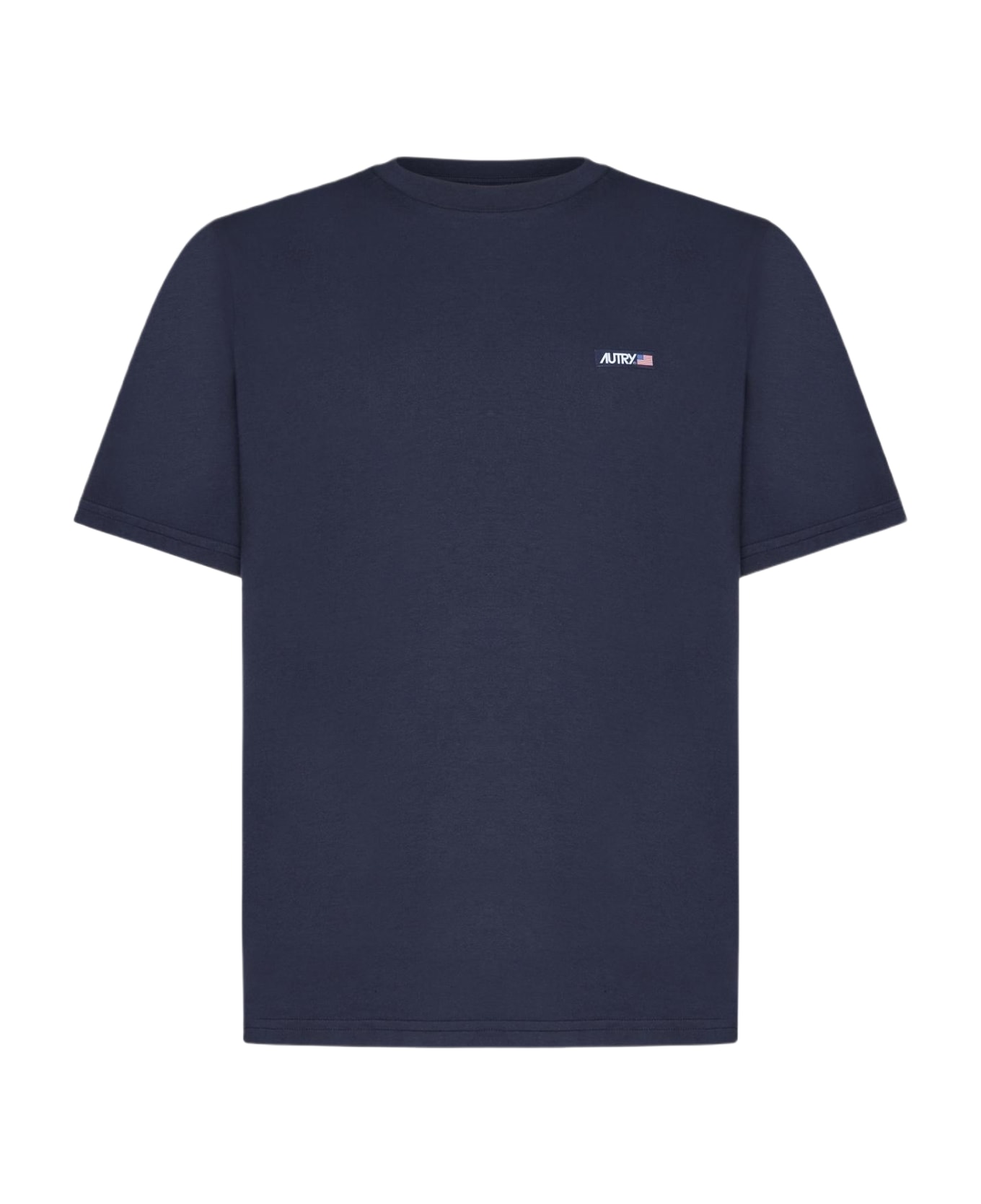 Autry Logo Cotton T-shirt - blu