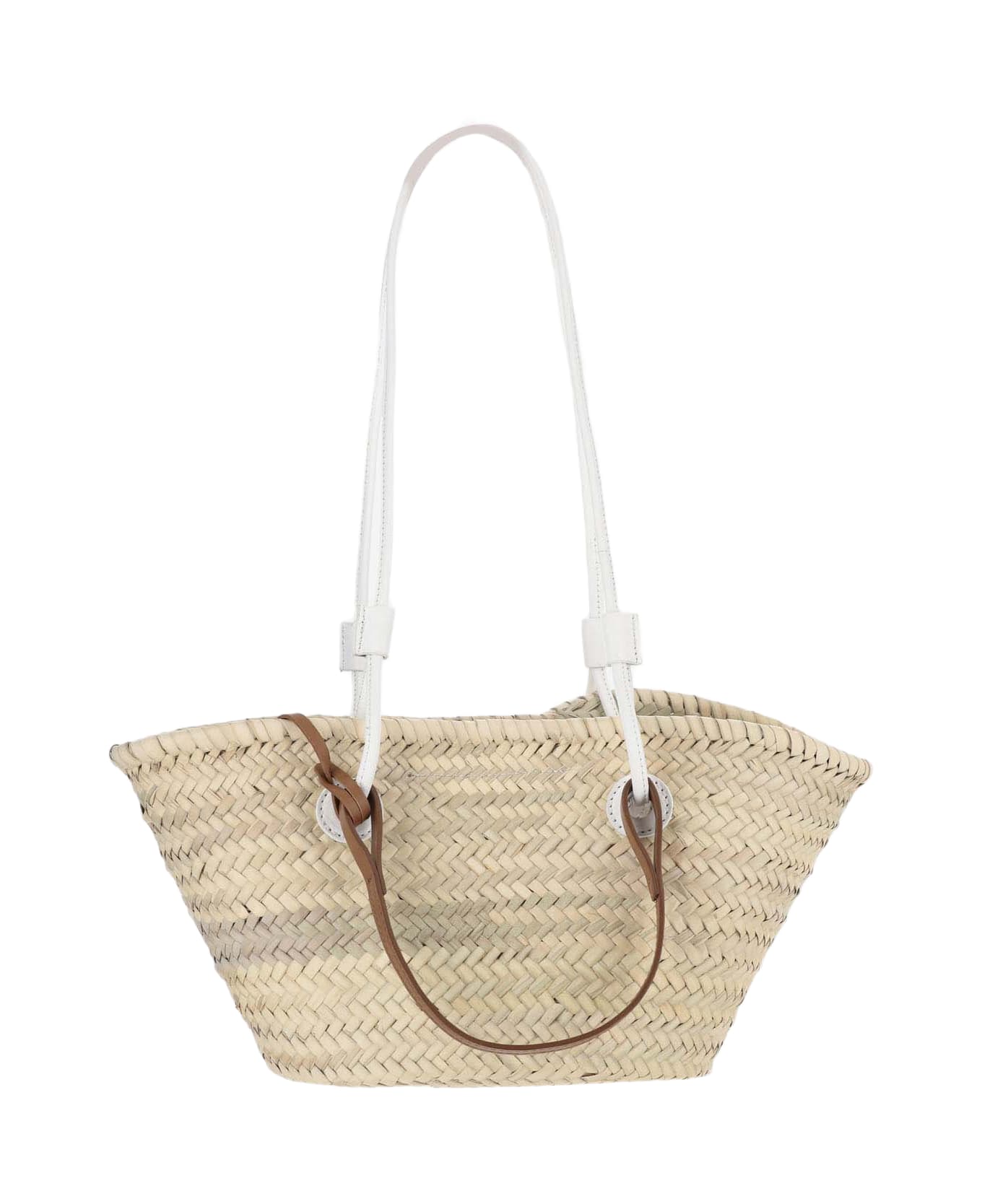 Filippo Catarzi Straw Bag With Logo - Beige
