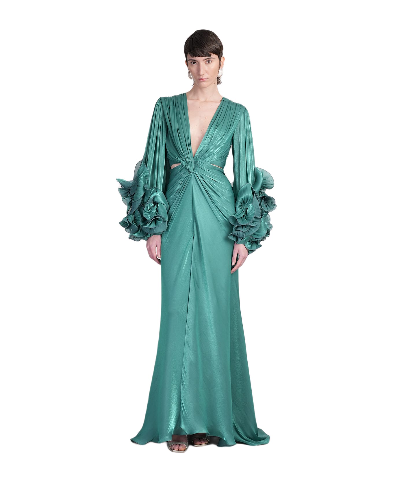 Costarellos Dulcie Dress Woman In Green Polyester - green