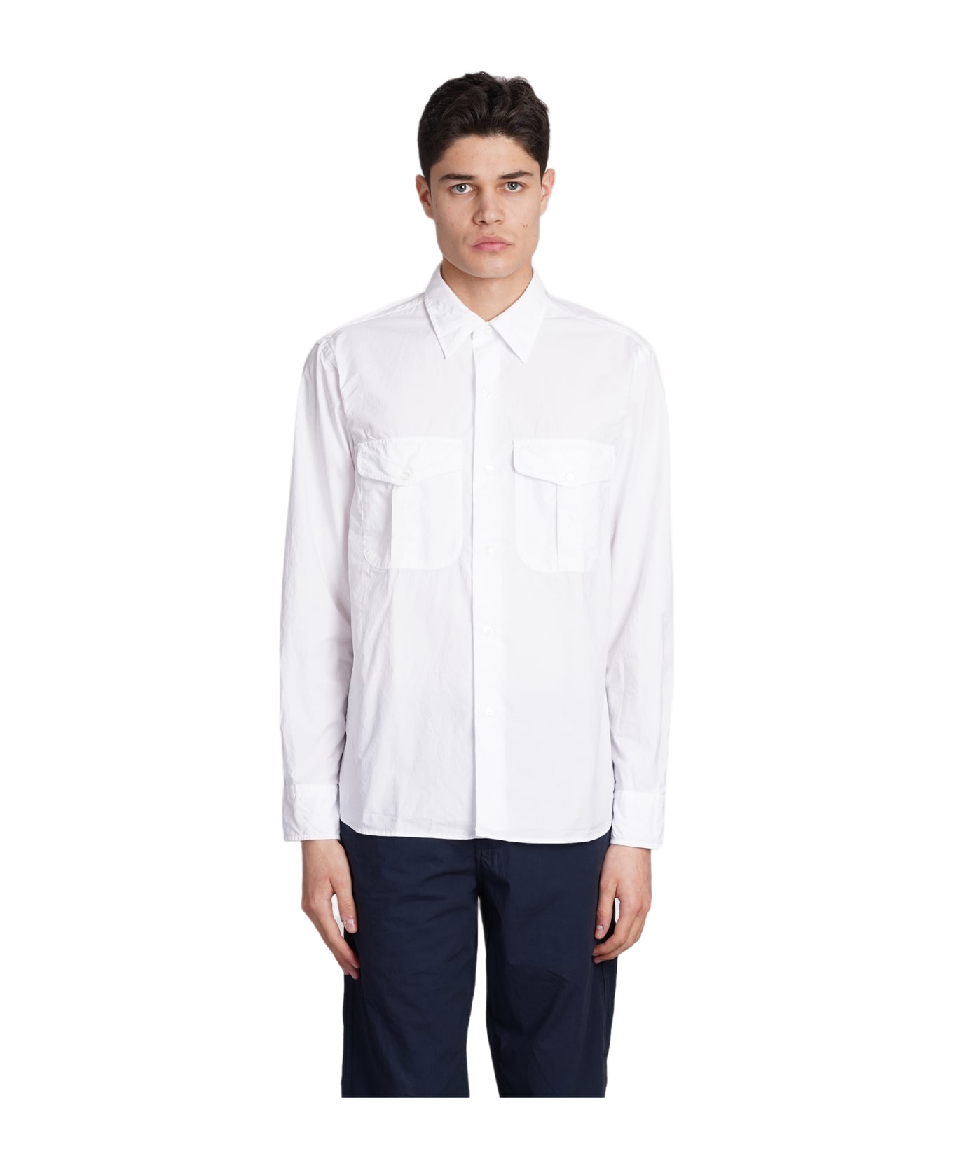 Aspesi Camicia Glenn Shirt In White Cotton - white