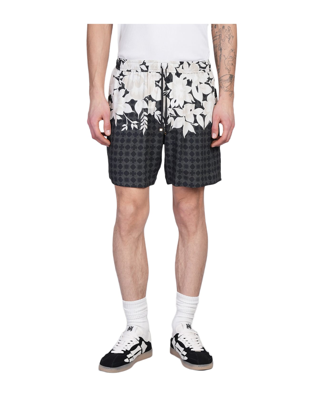 AMIRI Shorts In Black Viscose - black