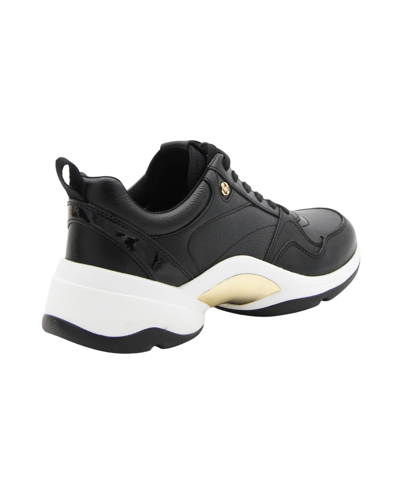 MICHAEL Michael Kors Black Leather Orion Trainer Sneakers - Black