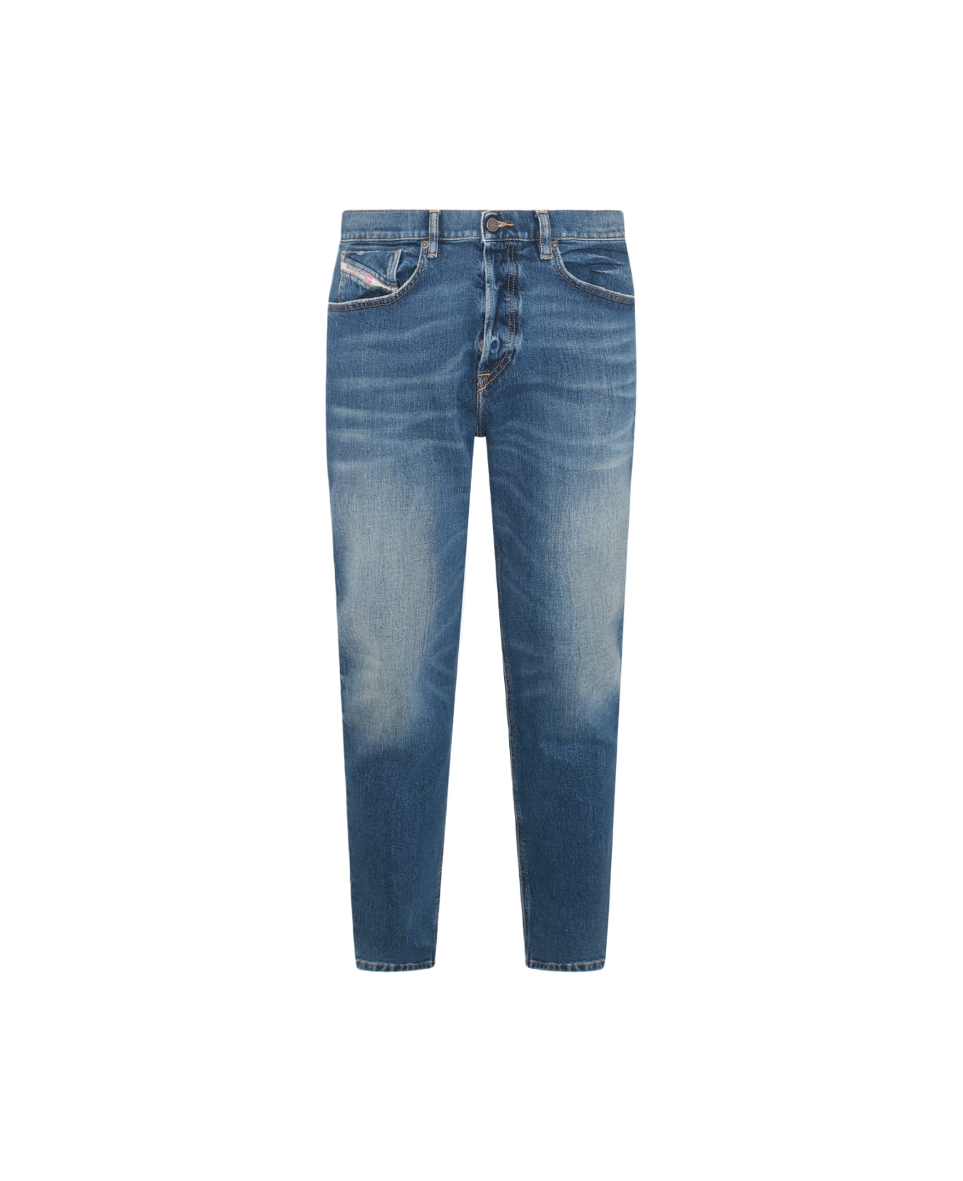 Diesel Blue Cotton Denim Jeans - MED BLUE デニム