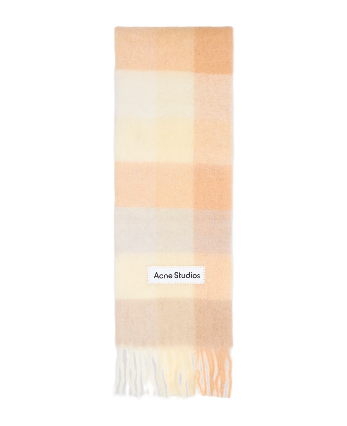 Acne Studios Alpaca Scarf - Peach White Beige