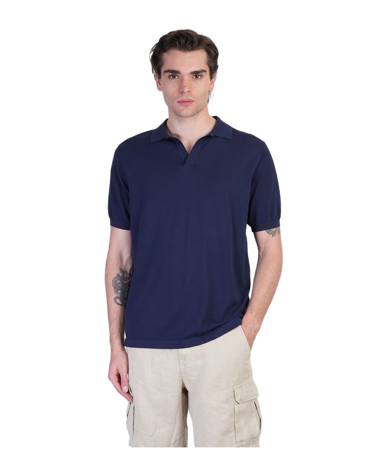 MC2 Saint Barth Solan Polo In Blue Cotton - blue