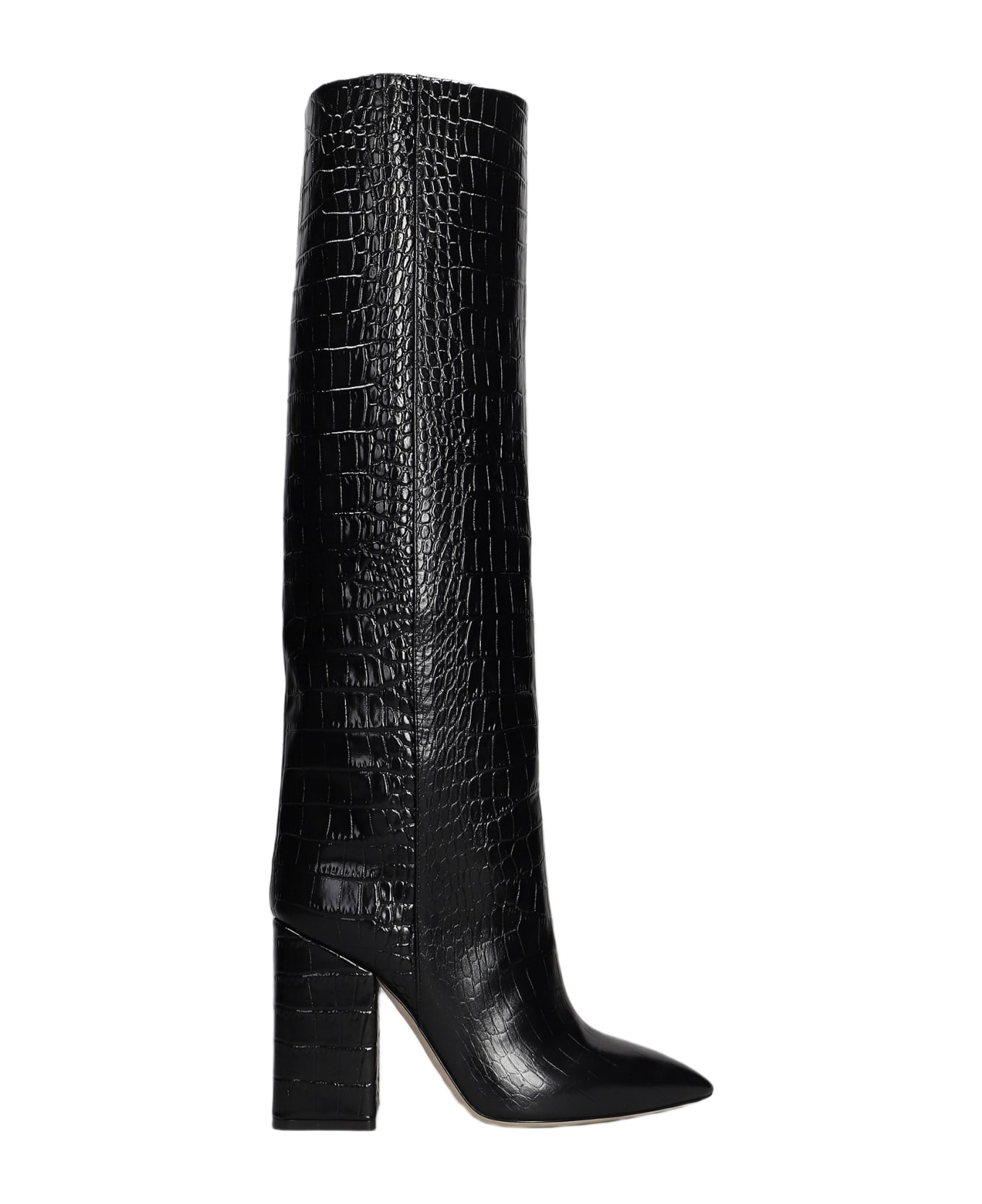 Paris Texas Texan Boots In Black Leather - Brown