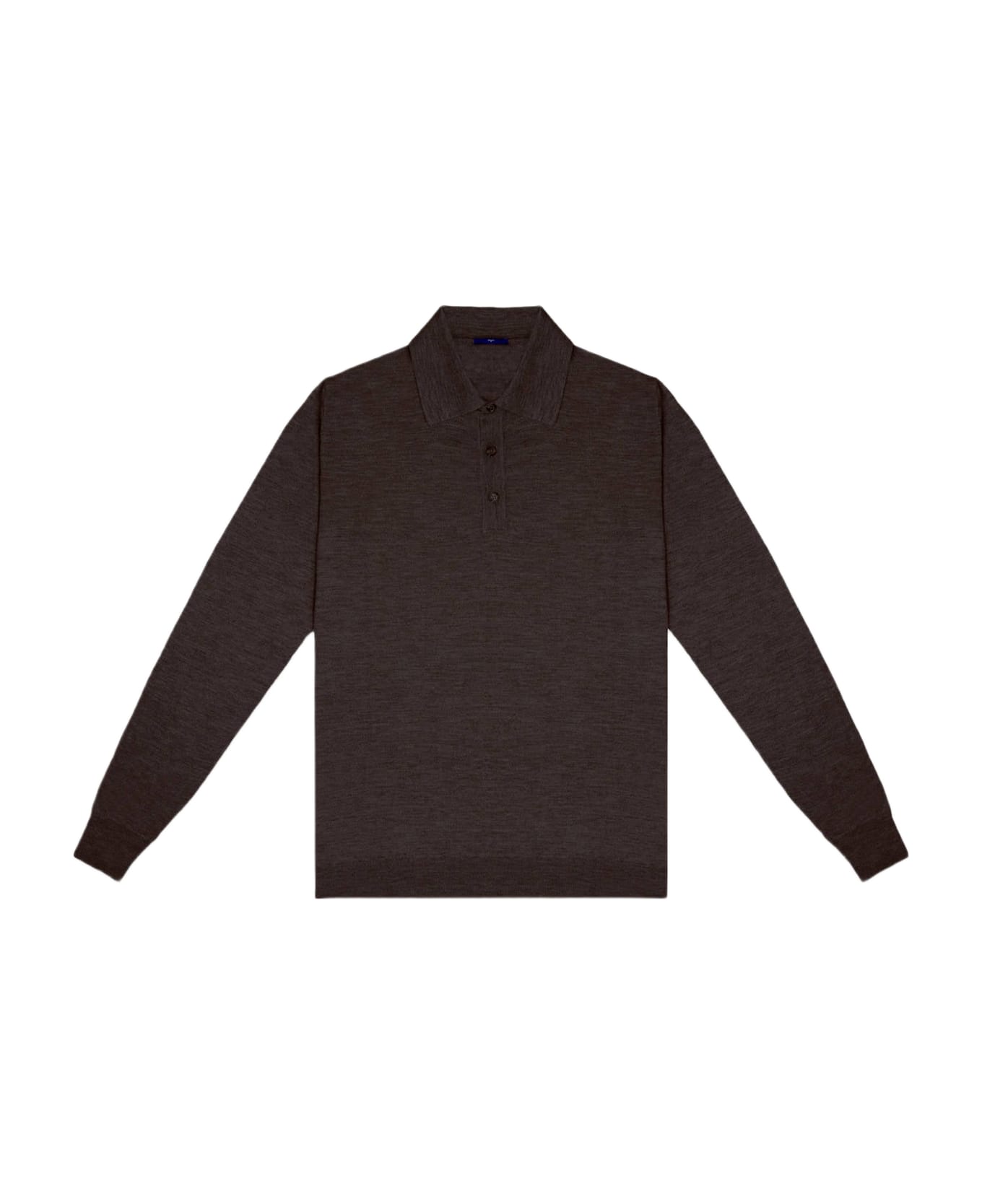 Larusmiani Long Sleeve Polo 'coppa Europa' Sweater - DarkBrown