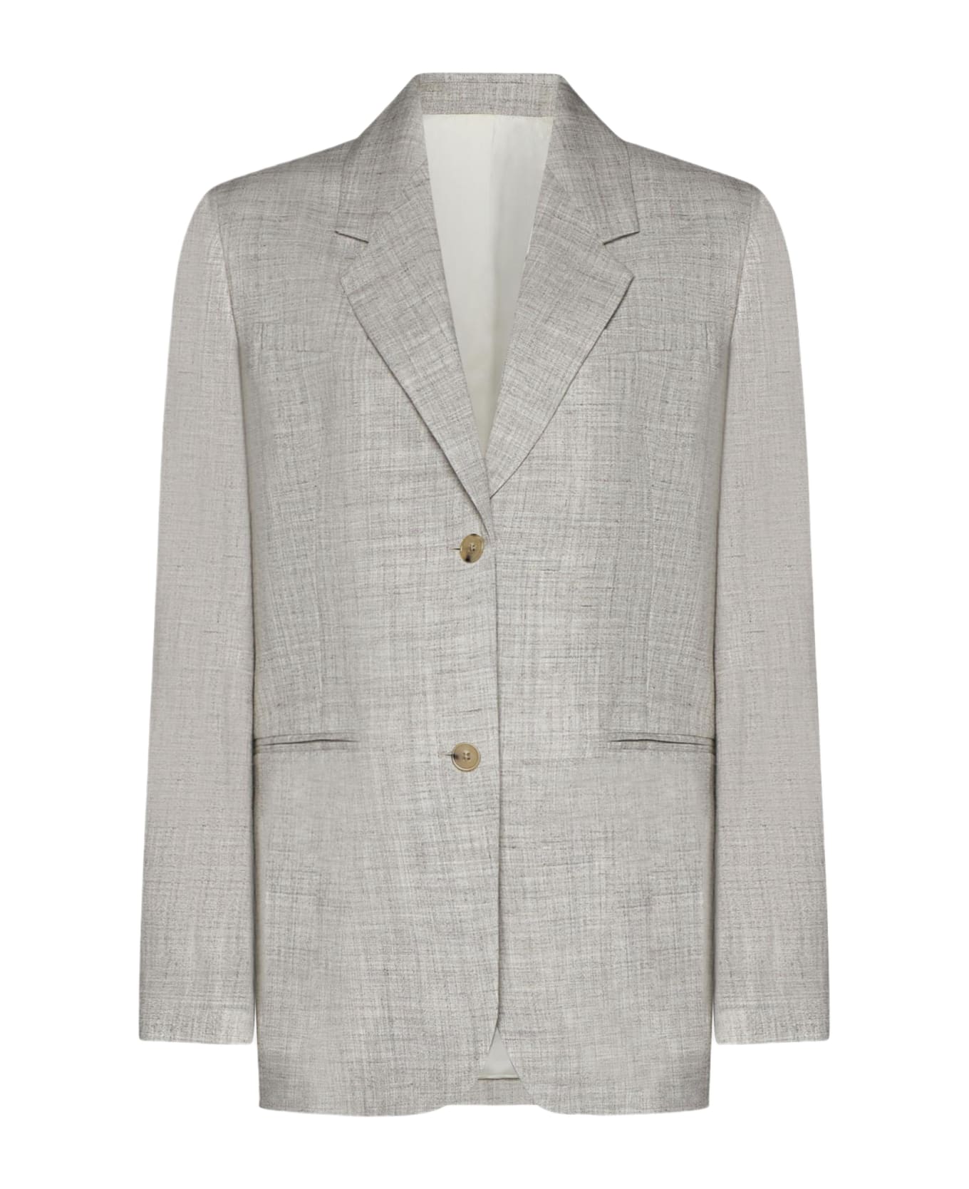 Totême Viscose And Linen-blend Tailored Blazer - Grey