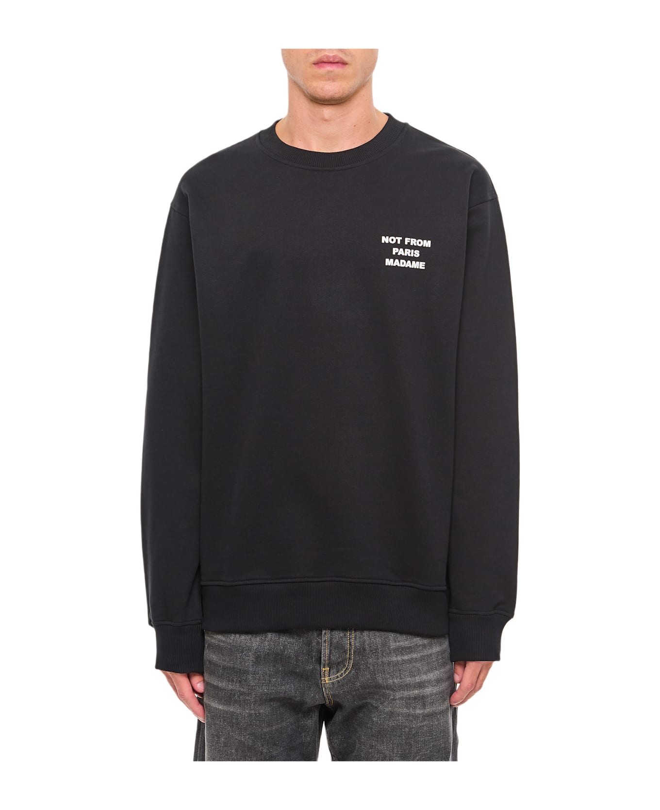 Drôle de Monsieur Le Sweatshirt Slogan - Black