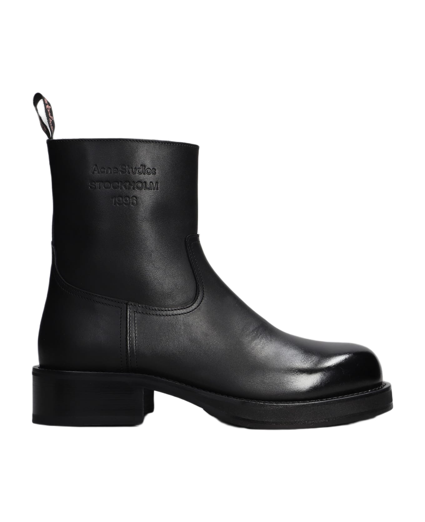 Acne Studios Ankle Boots In Black Leather - black