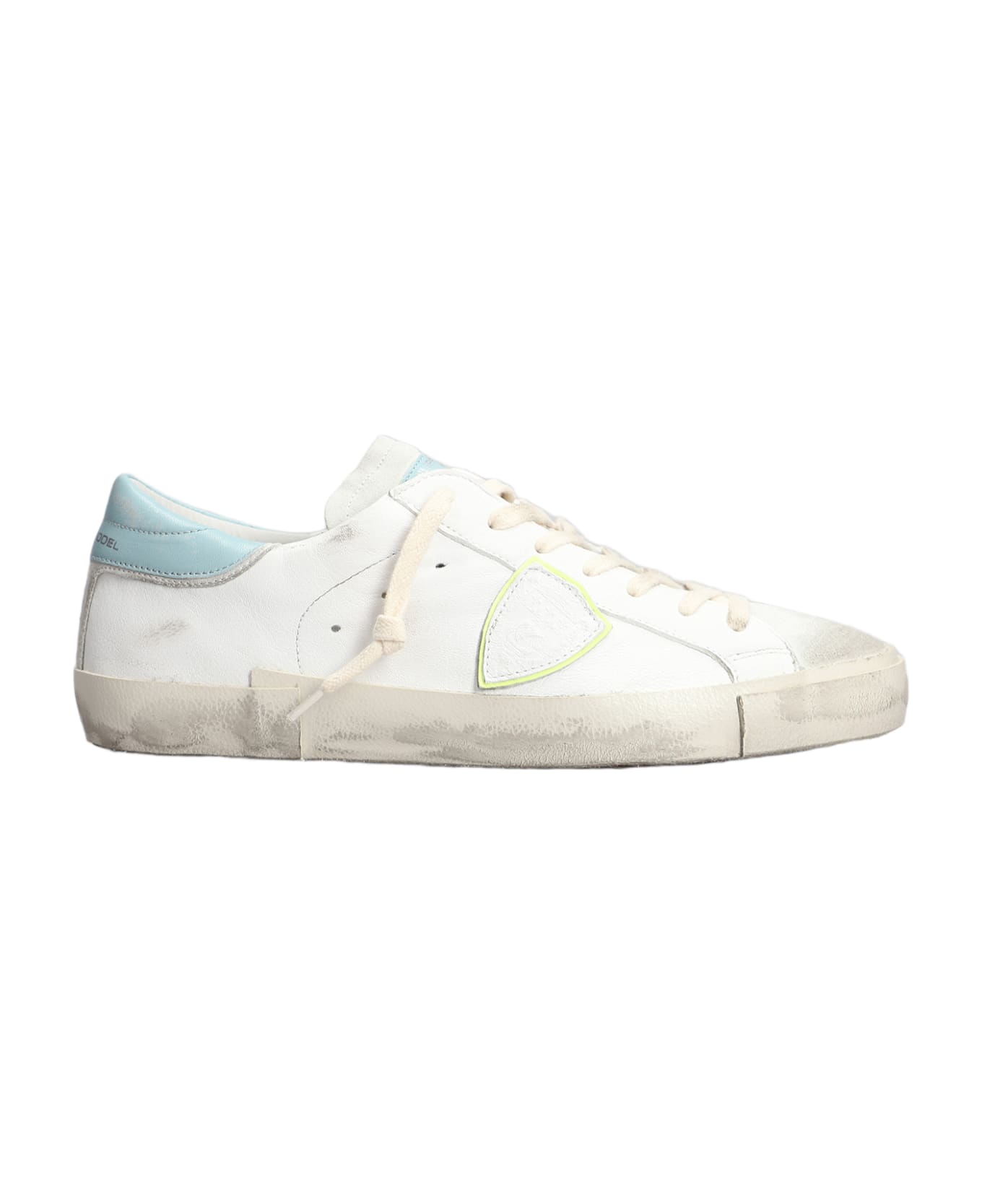 Philippe Model Prsx Low Sneakers In White Suede And Leather - white スニーカー