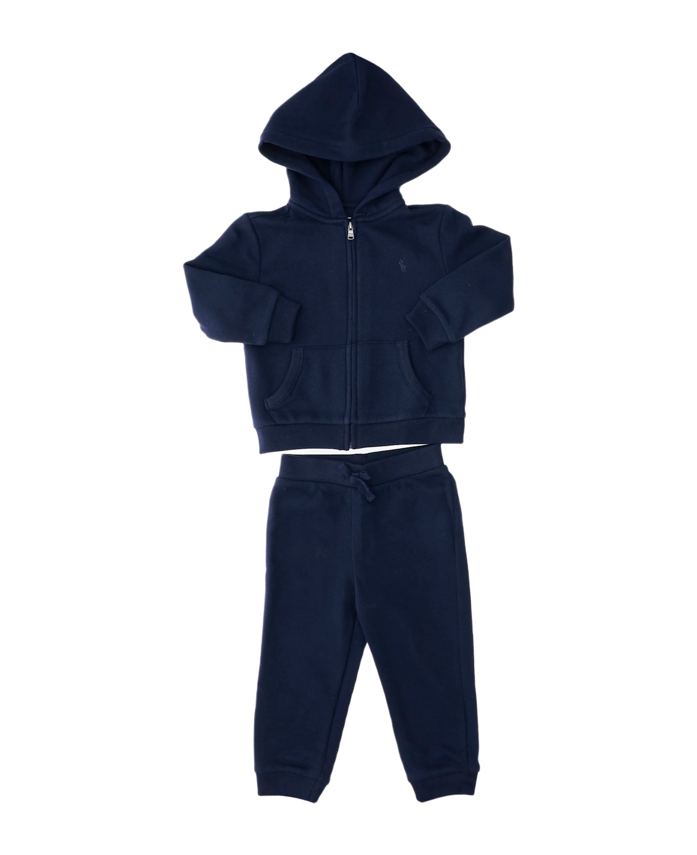 Polo Ralph Lauren Two-piece Jumpsuit Set With Logo - Blue