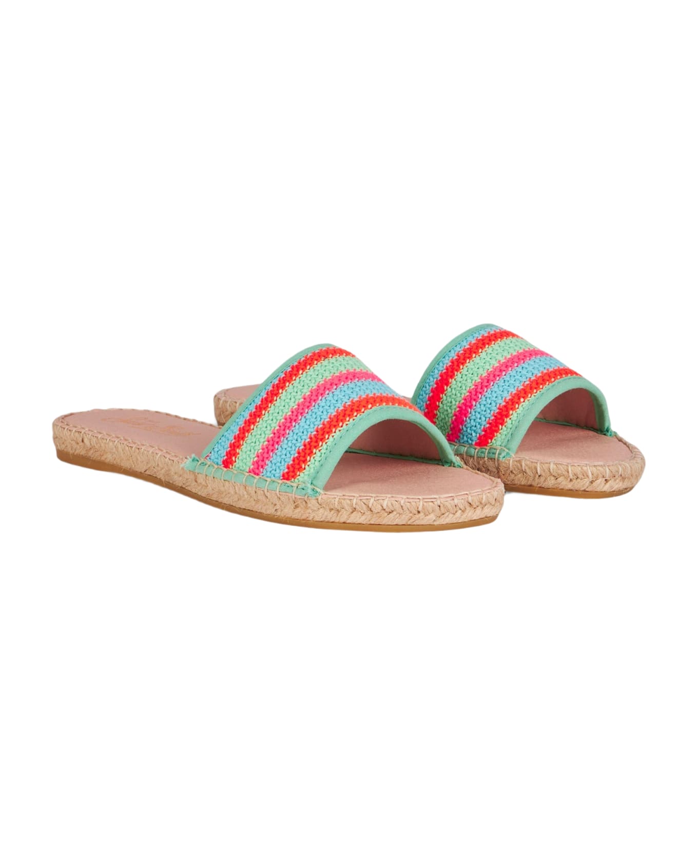 MC2 Saint Barth Woman Espadrillas With Crochet Stripes - GREEN