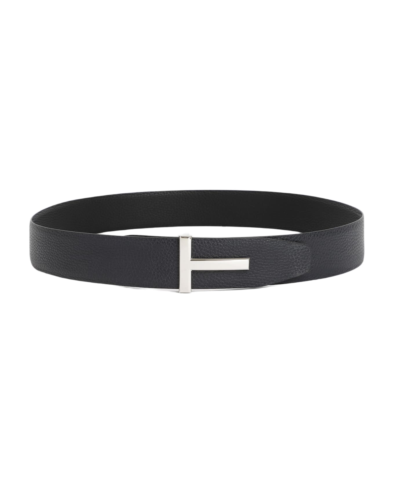 Tom Ford Leather Belt - Dark Navy Black