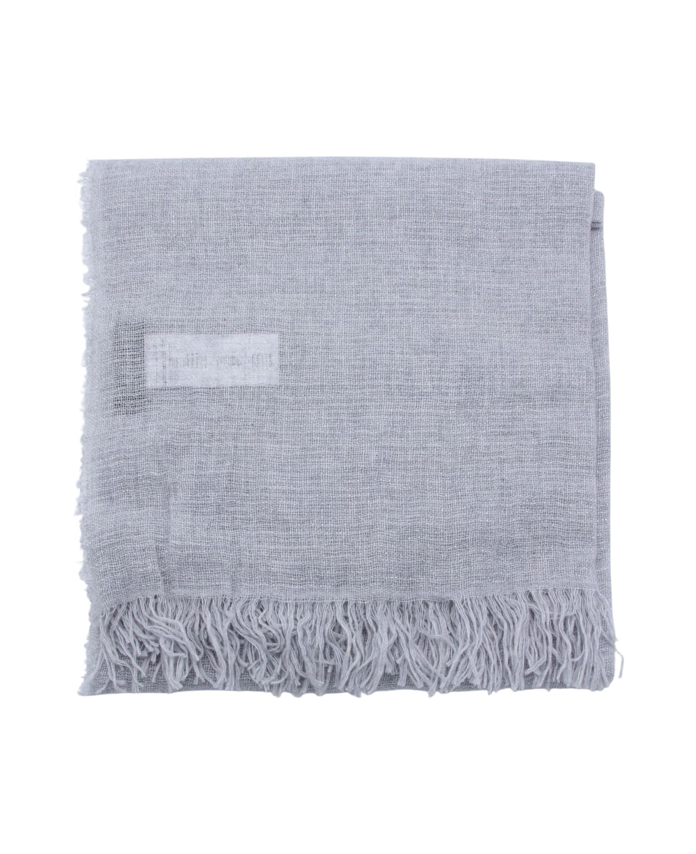 Fabiana Filippi Grey Wool Scarf - Grey