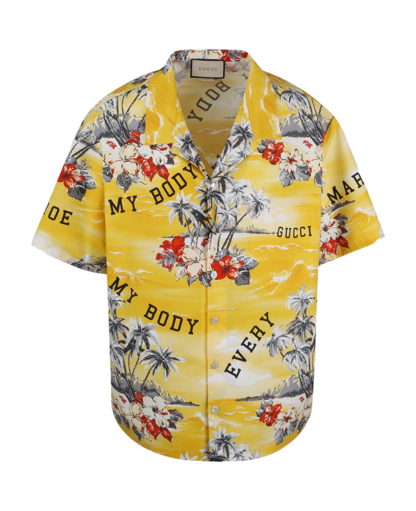Gucci Poplin Bowling Shirt - візерунки в стилі gucci primary