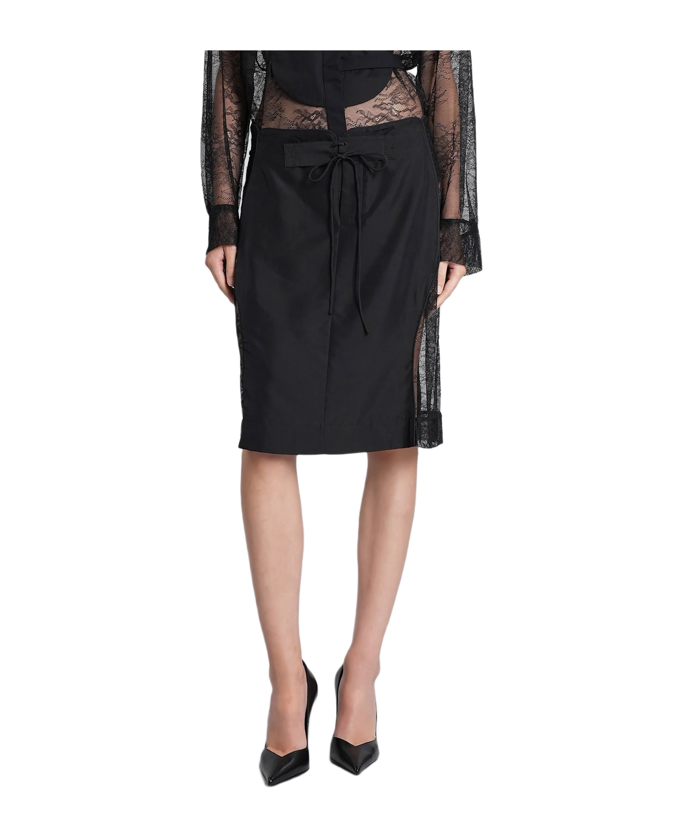 Christopher Esber Skirt In Black Silk - black