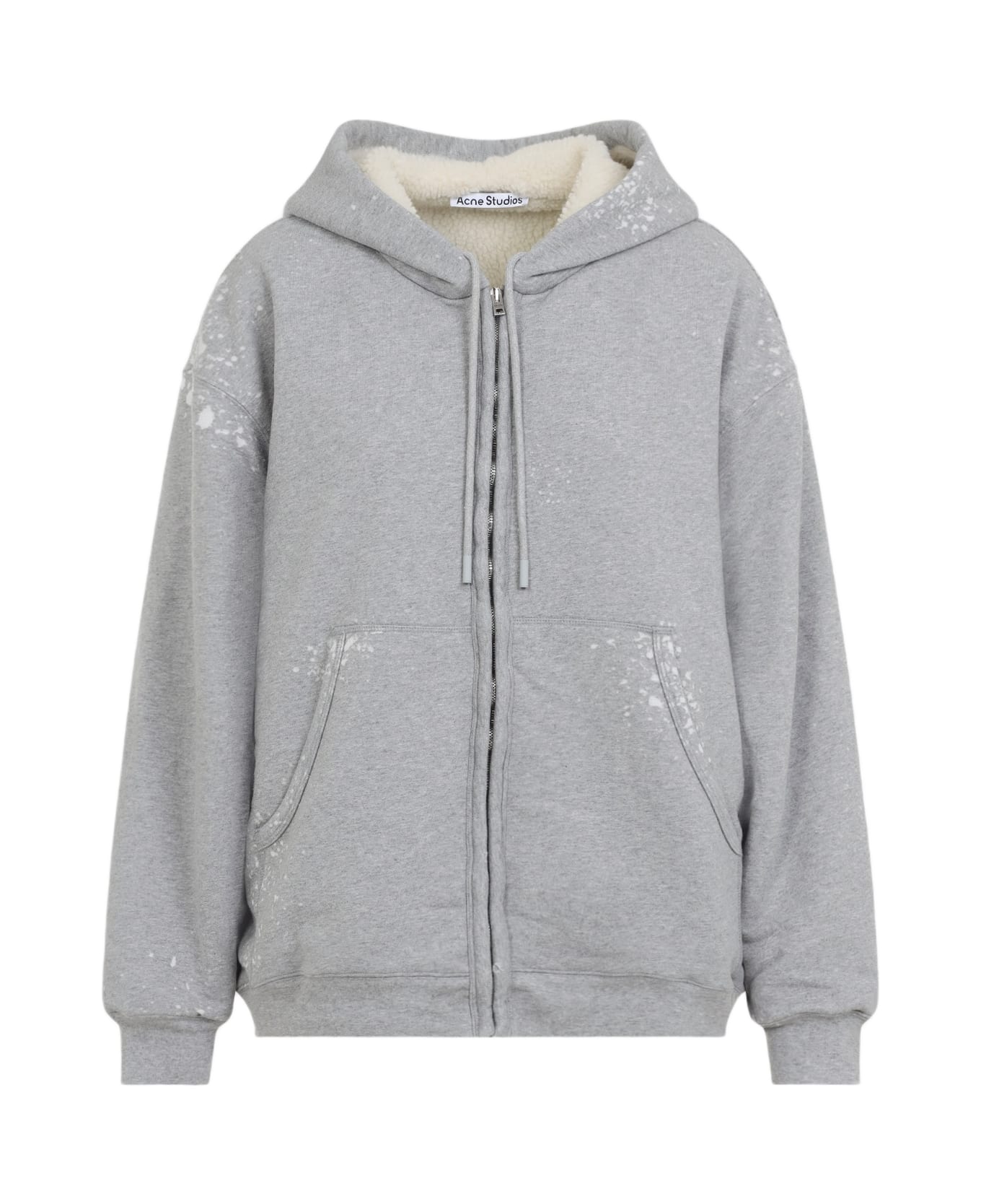 Acne Studios Cotton Hoodie - Grey Melange