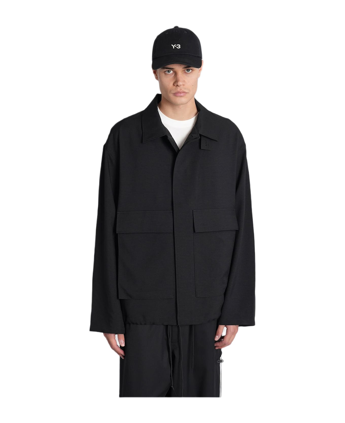 Y-3 Casual Jacket In Black Polyester - black