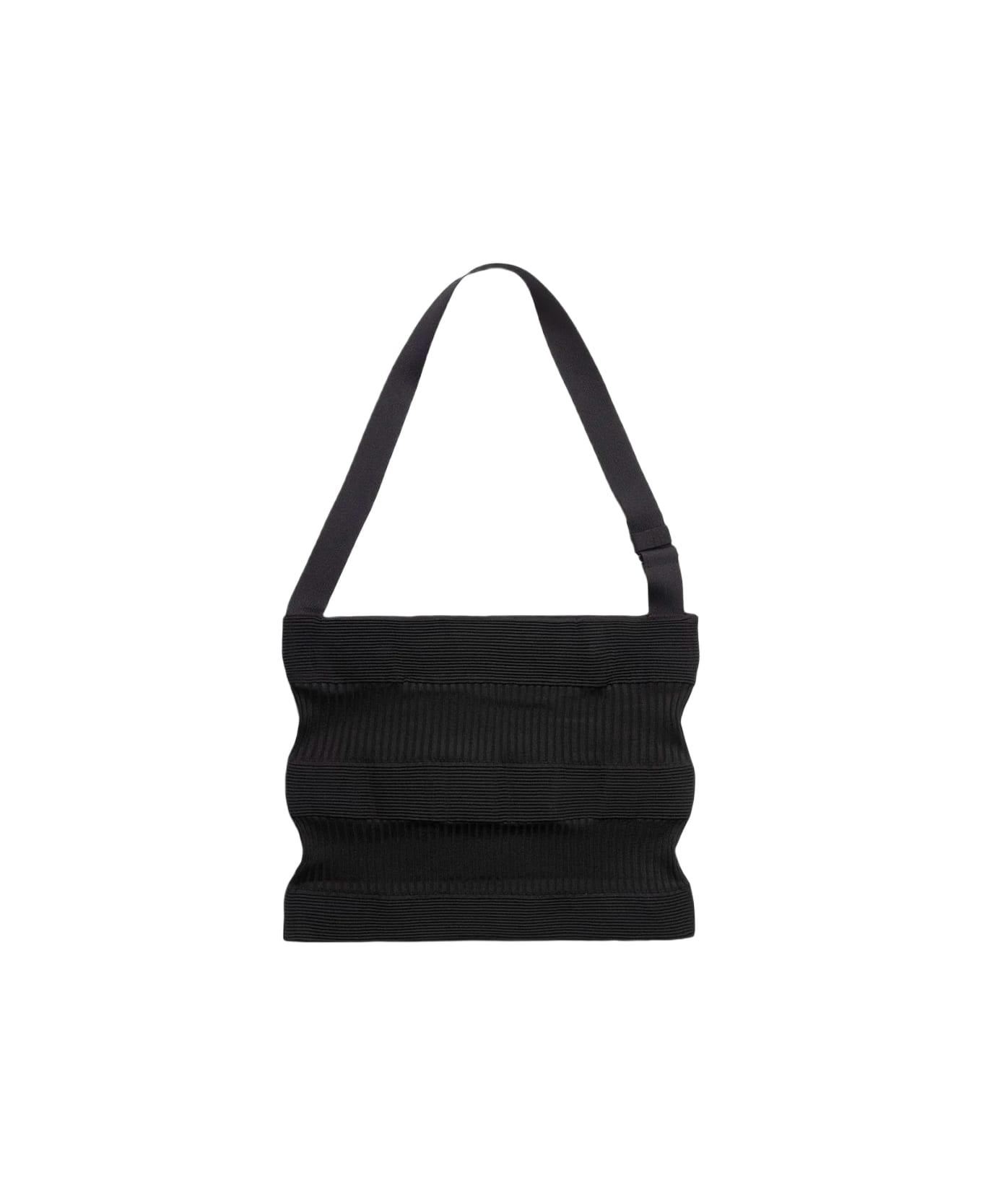 CFCL Strata Shoulder Bag 1 Black rib-knitted shopper bag - Strata shoulder bag 1 - Nero