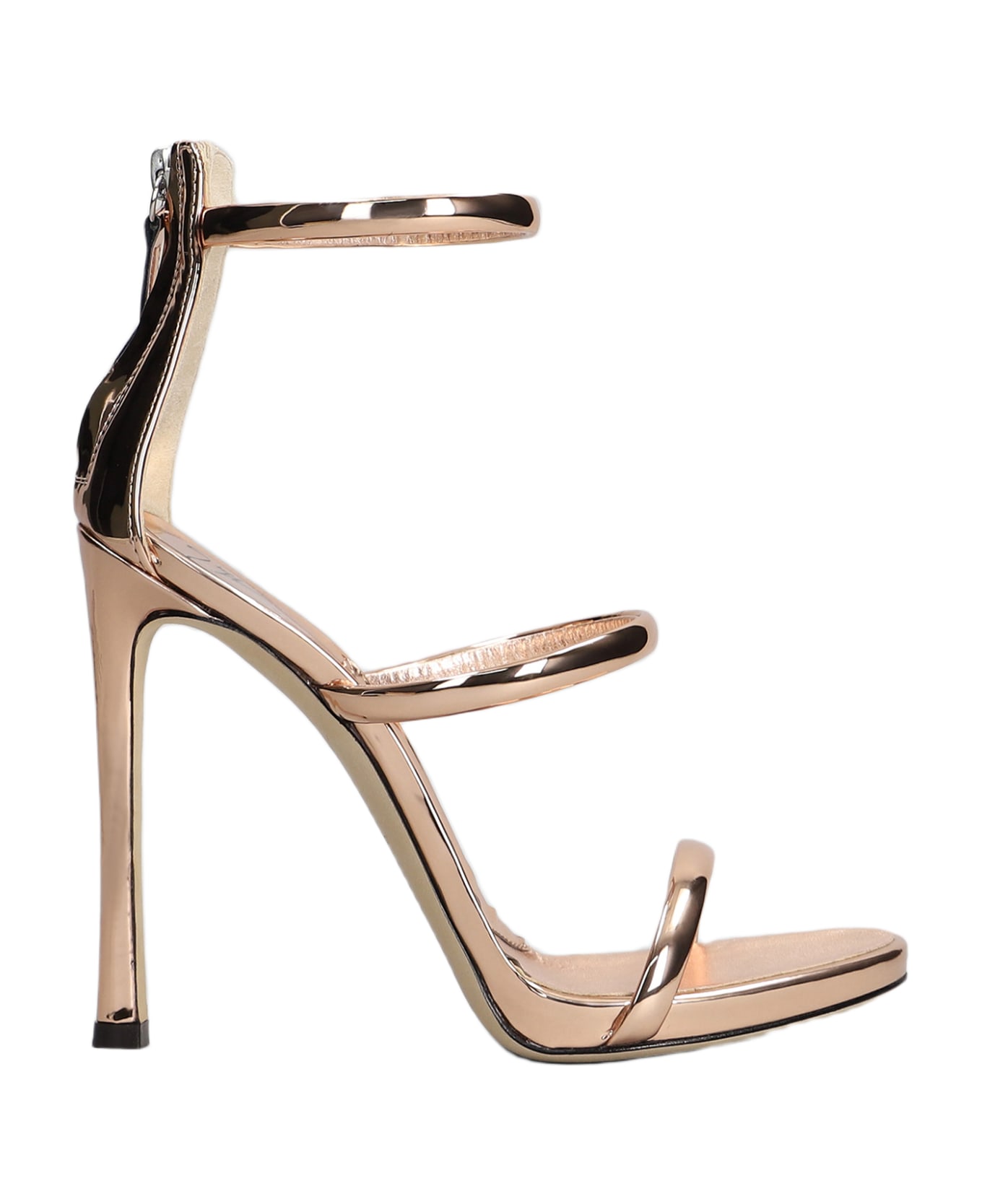 Giuseppe Zanotti Harmony Sandals In Gold Patent Leather - gold サンダル