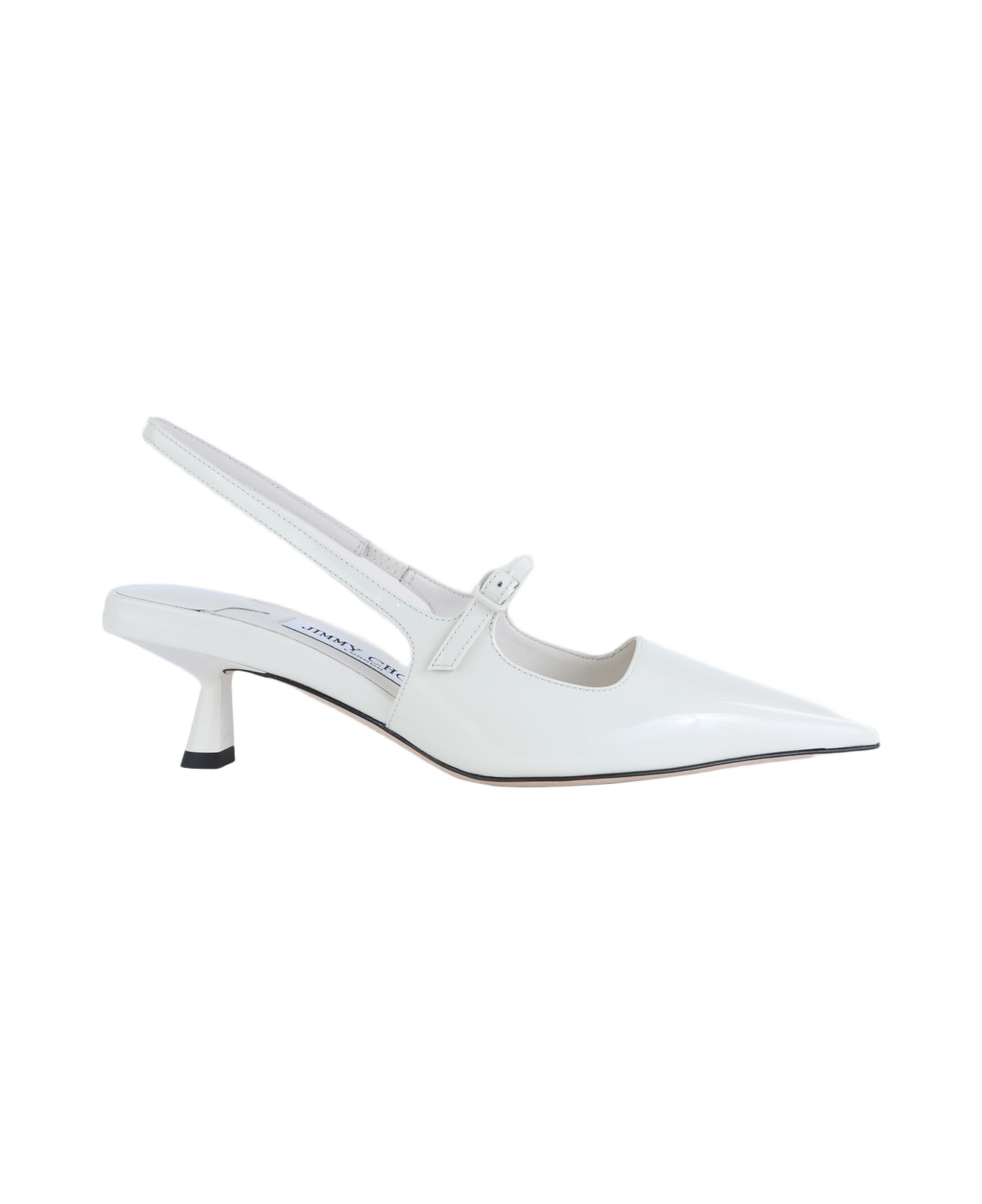 Jimmy Choo White Leather Pumps - Latte