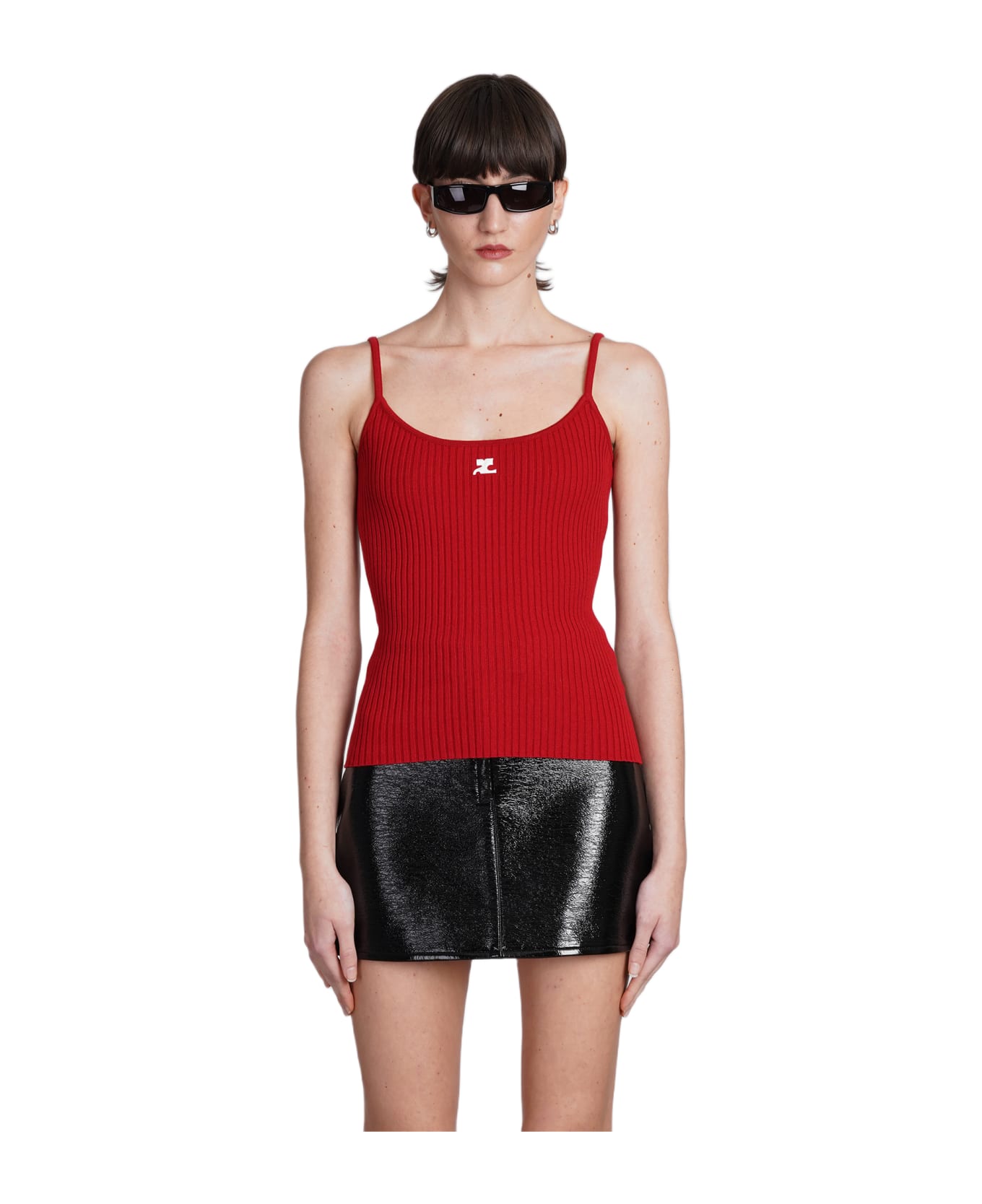 Courrèges Topwear In Red Viscose - red