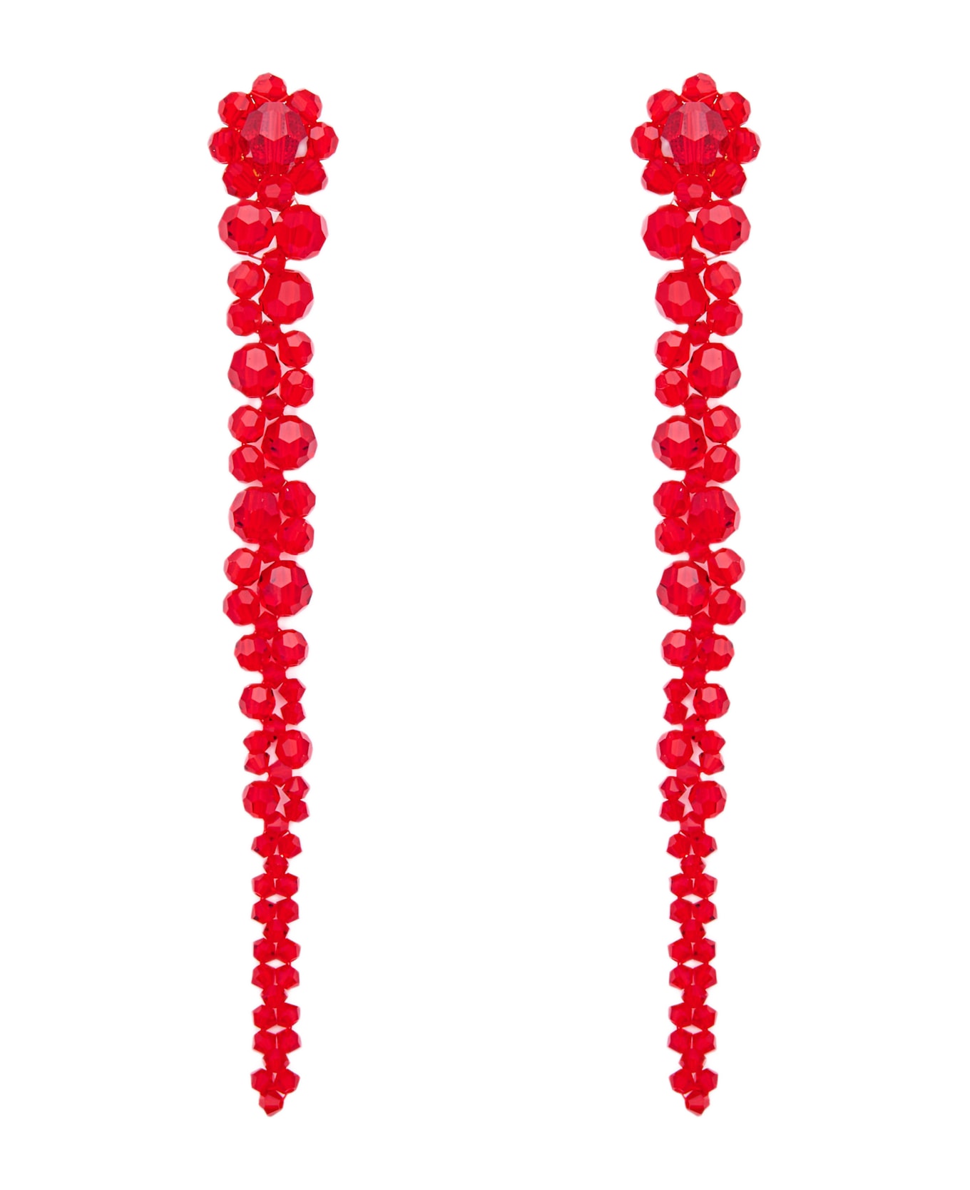 Simone Rocha Drip Earrings - Red