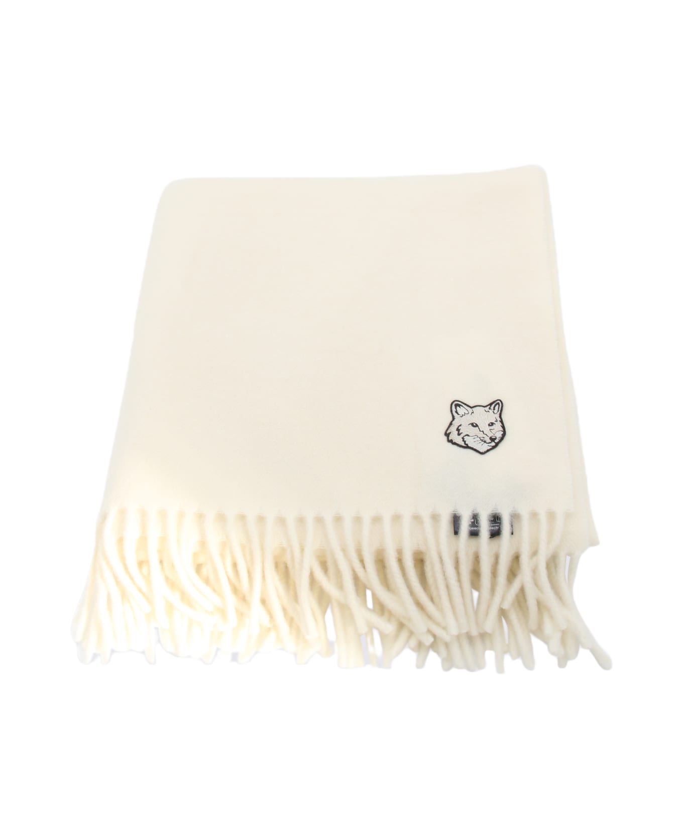 Maison Kitsuné White Wool Scarves - PAPER