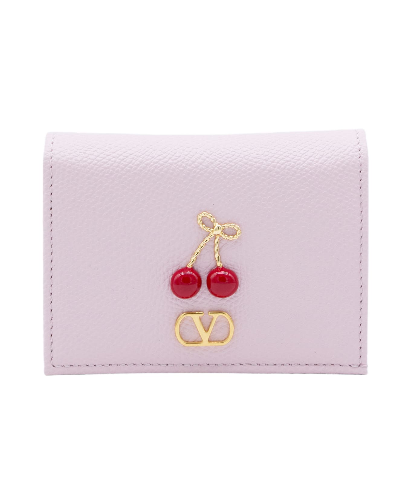 Valentino Garavani Pink Leather Wallet - ROSE QUARTZ