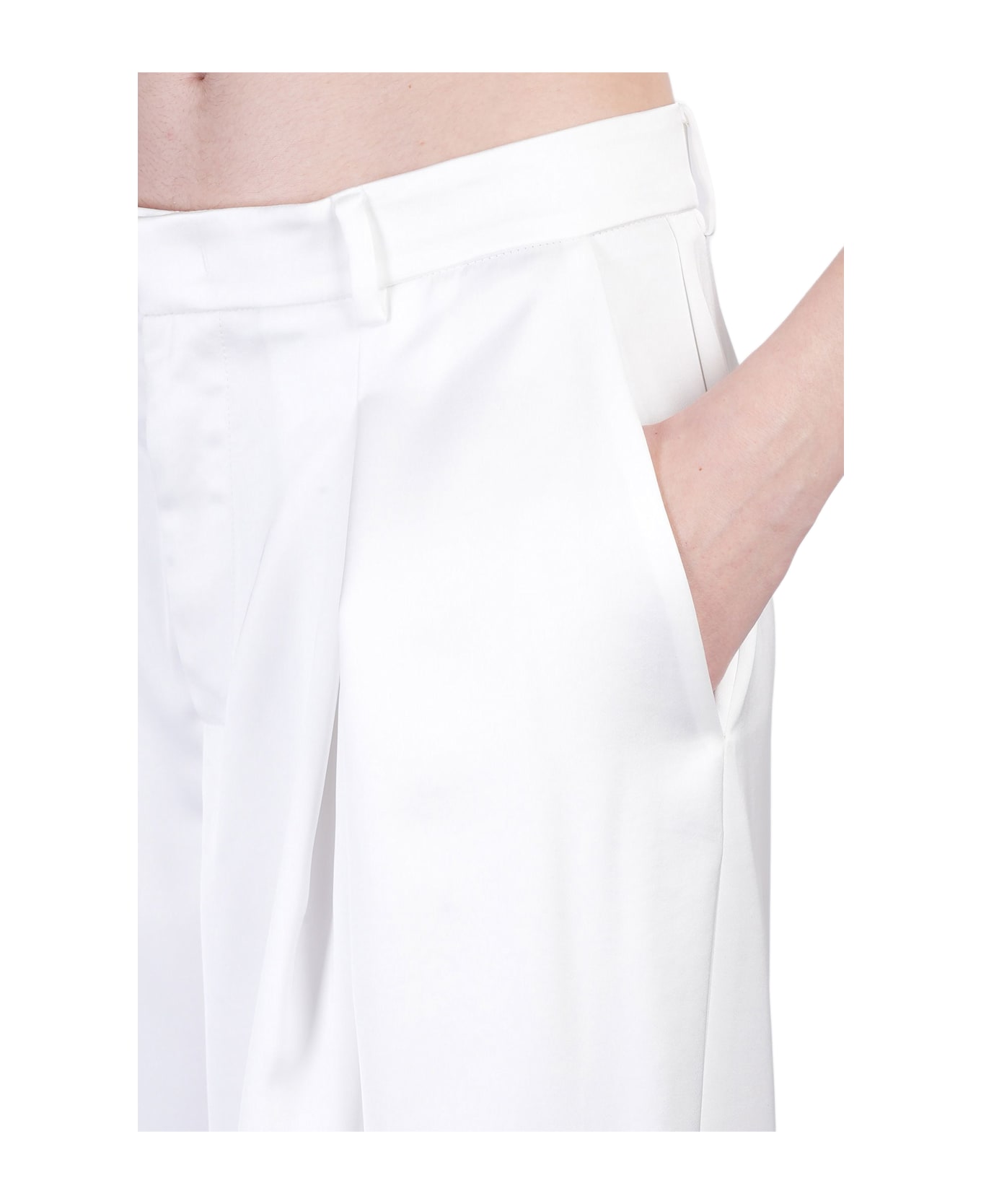 The Andamane Tara Pants In White Polyester - white