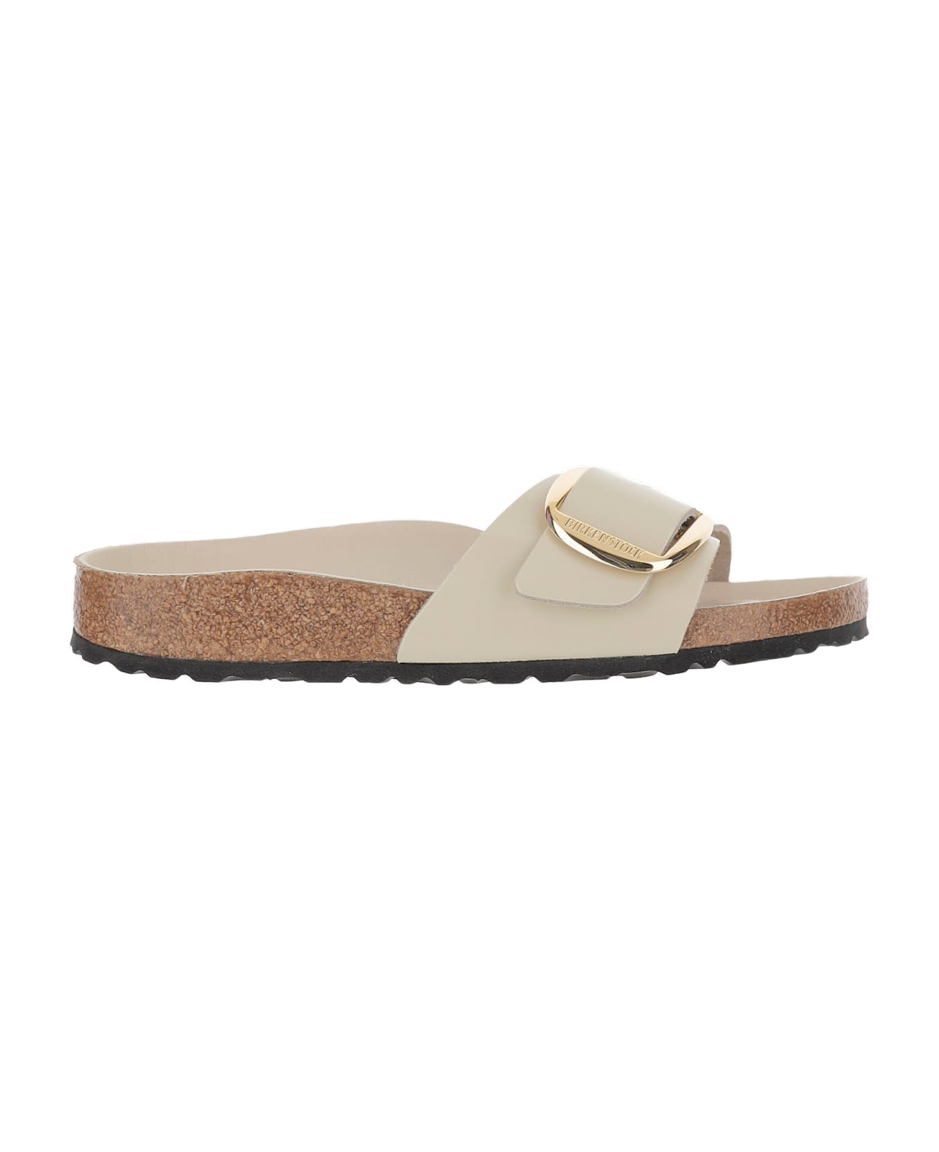Birkenstock Madrid Big Buckle Slippers - Beige