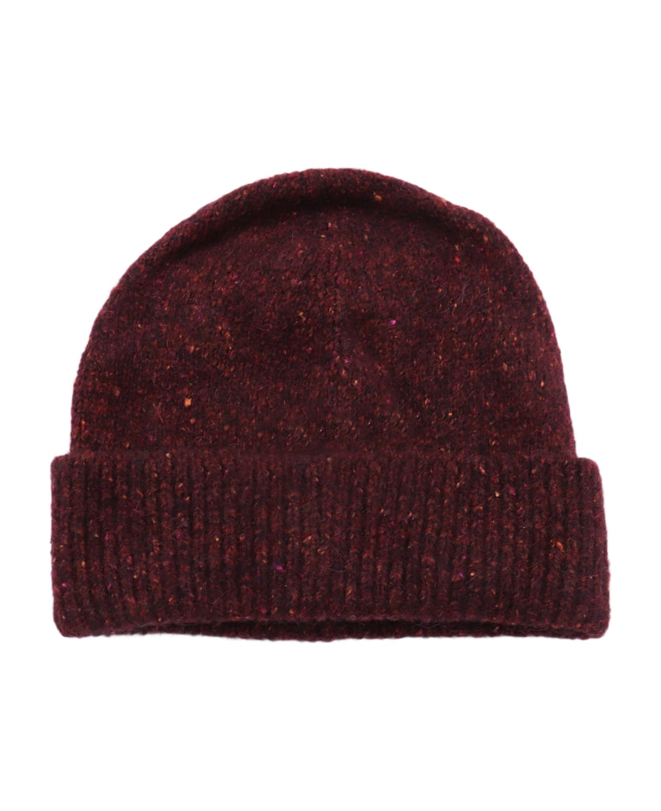 Brunello Cucinelli Dark Red Cashmere Hat - Pink