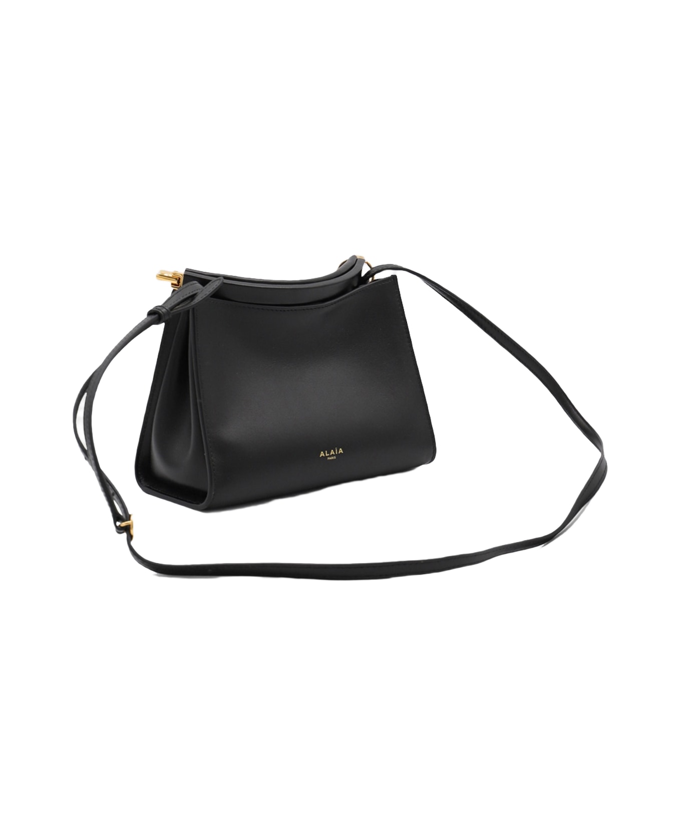 Alaia Black Leather Small Square Crossbody Bag - Black